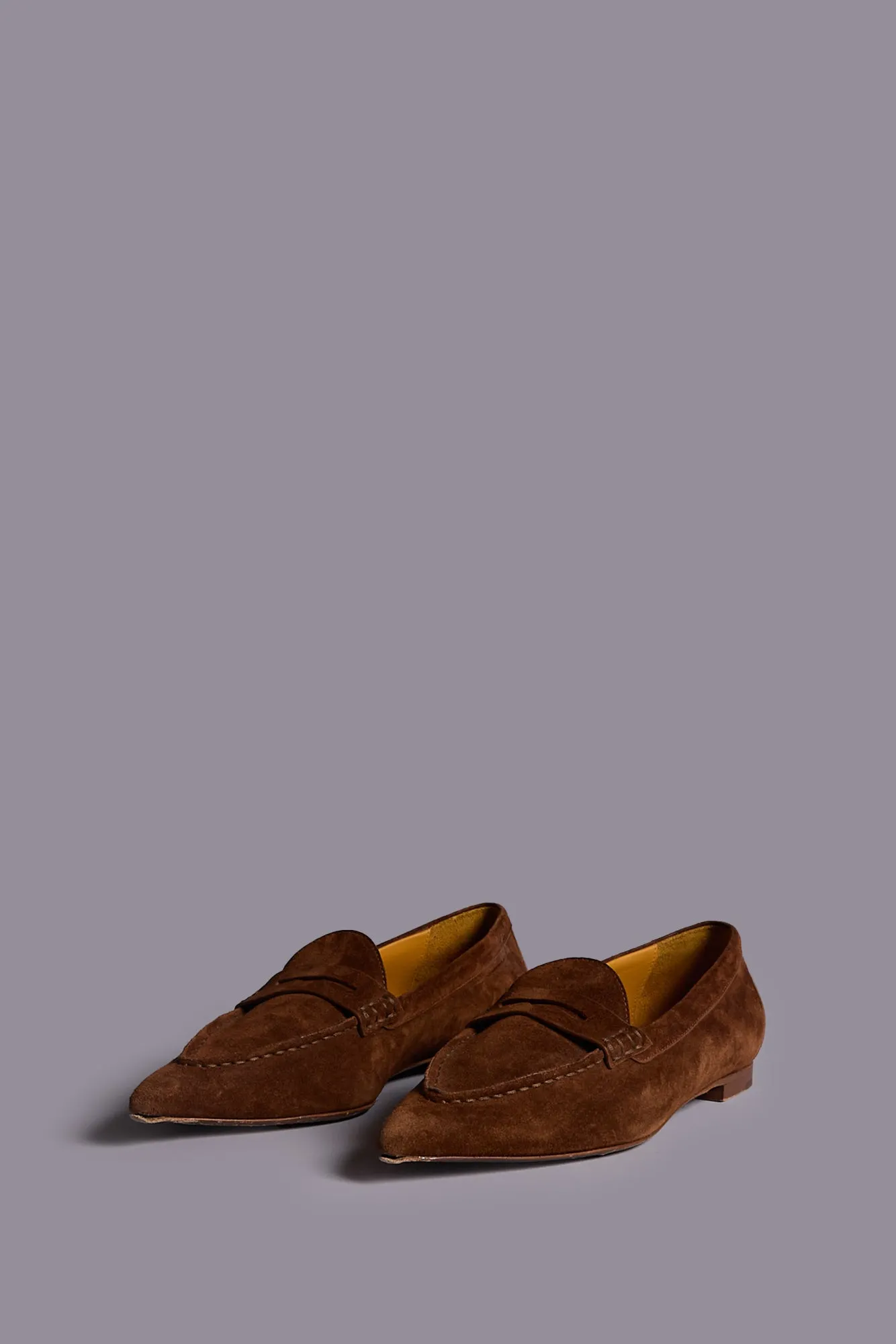 POINTED TOE LOAFER - BROWN SUEDE sold by R13 product image thumbnail 2