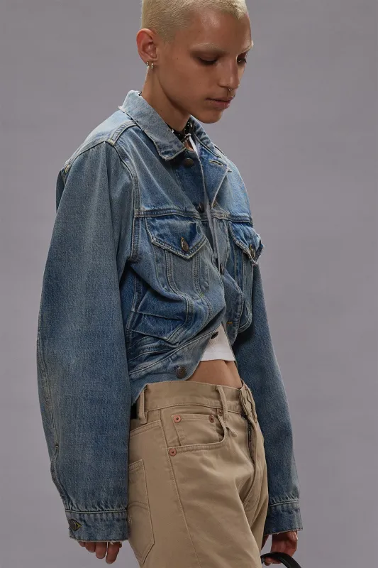 WRAP AROUND TRUCKER JACKET - MERRIN BLUE - MERRIN BLUE sold by R13
