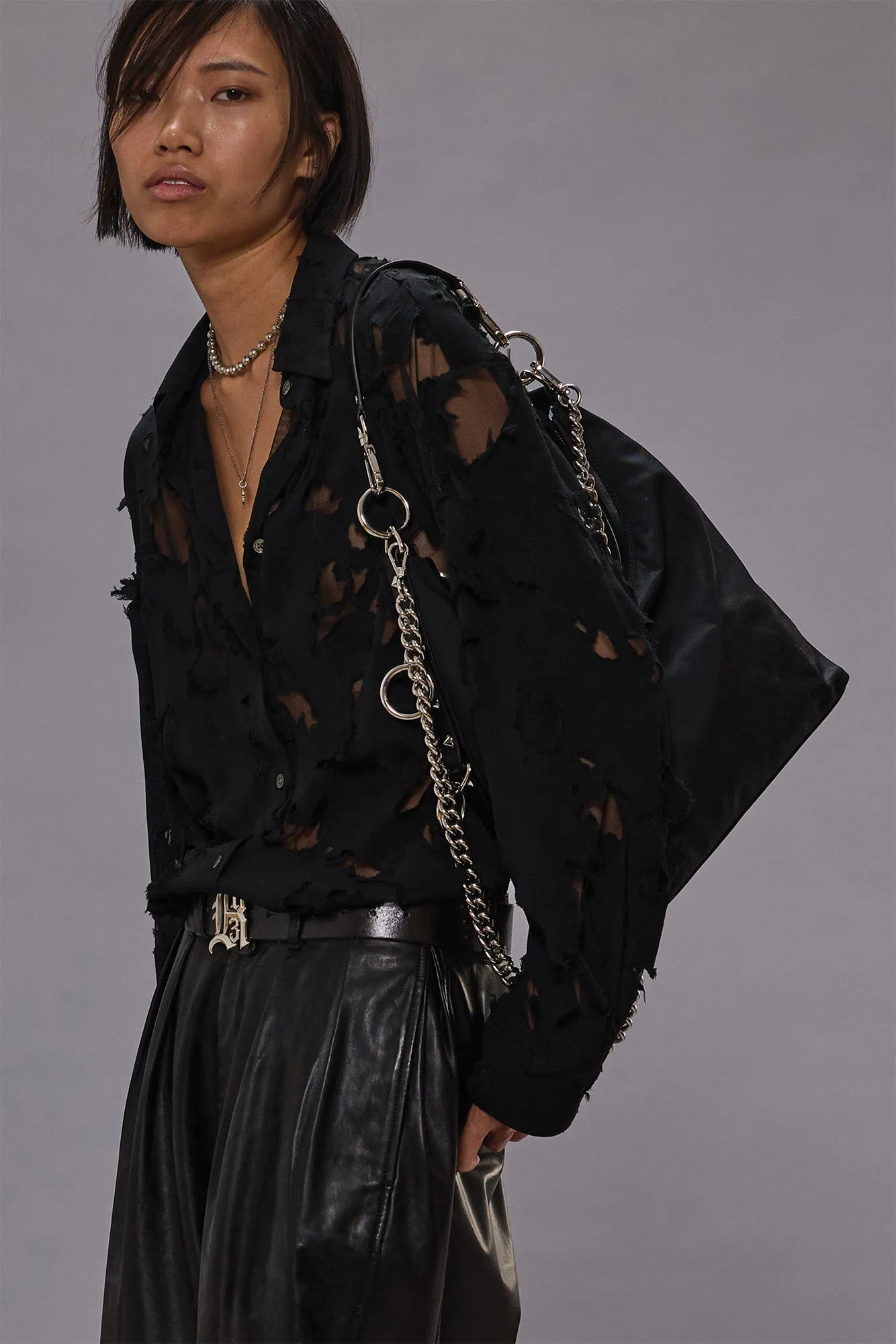 SLIM SHIRT - BLACK sold by R13