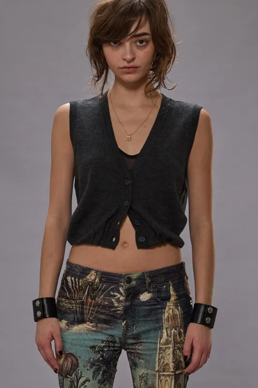 BALLOON VEST - CHARCOAL sold by R13