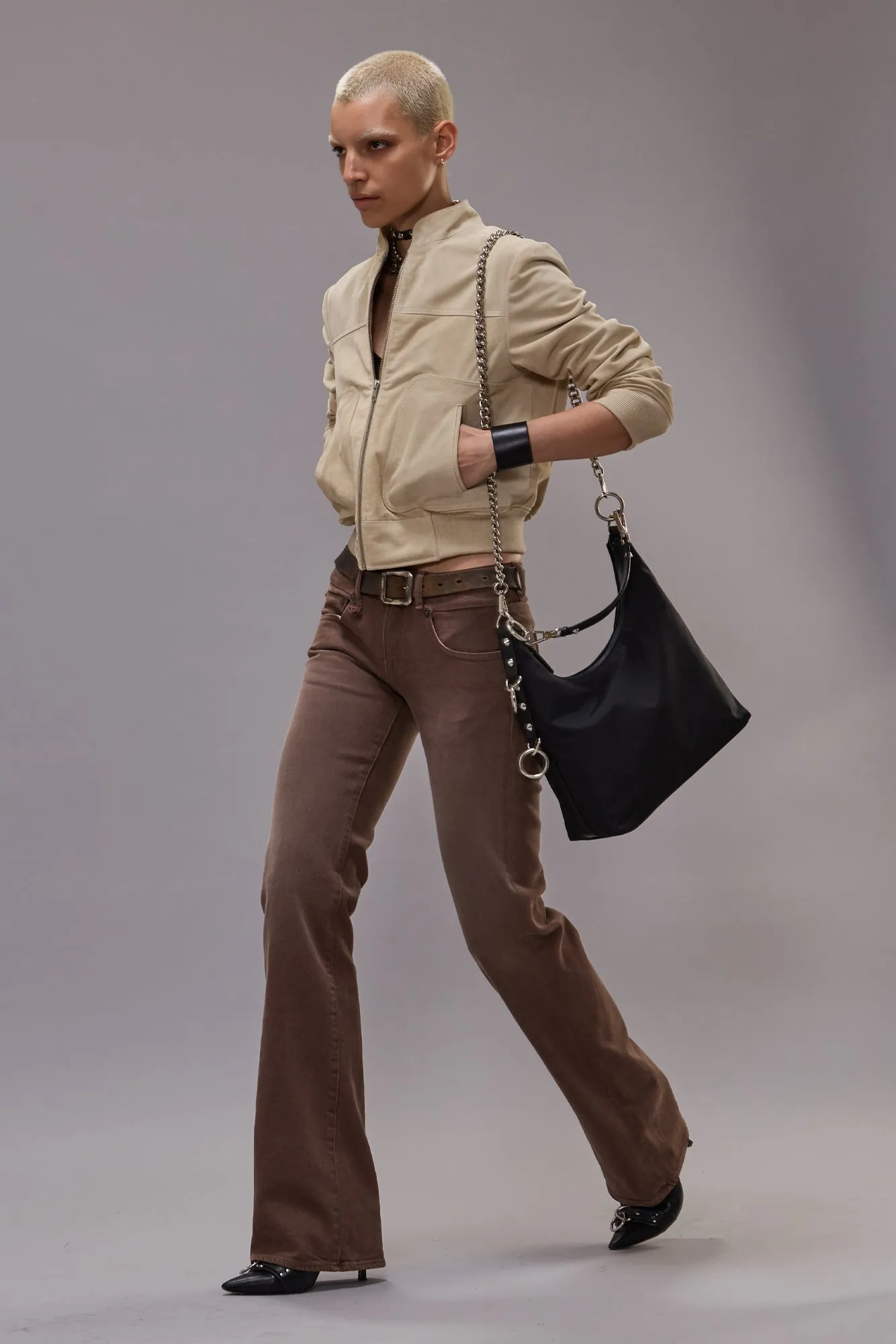 BOY FLARE - CLEAN UMBER STRETCH sold by R13 product image thumbnail 2