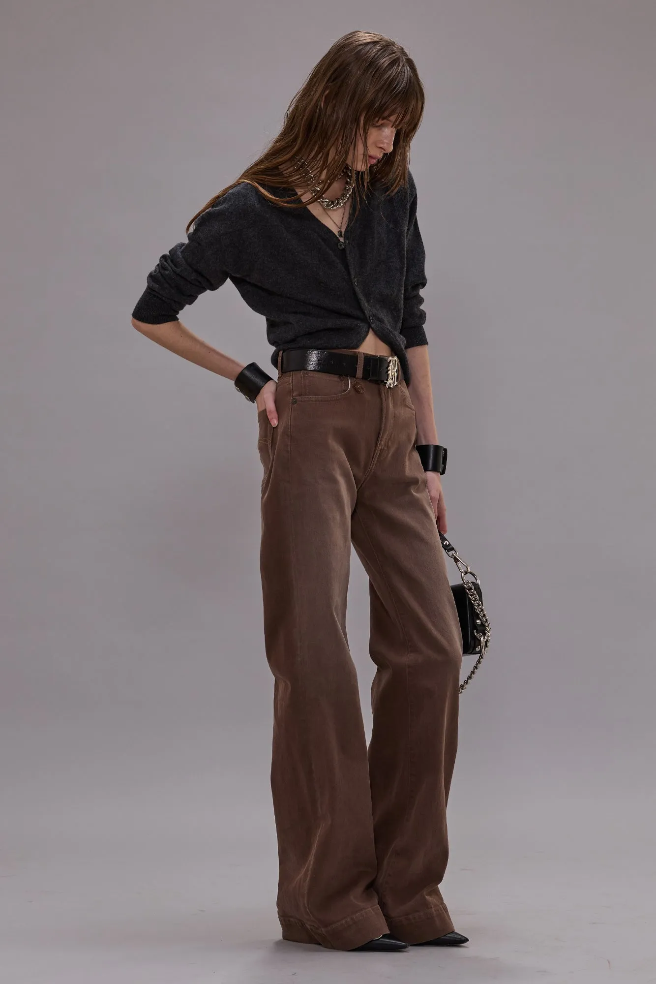 CHARLOTTE JEAN - CLEAN UMBER STRETCH sold by R13 product image thumbnail 2
