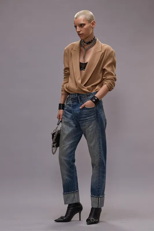 CUFFED CROSSOVER - ESTIN SELVEDGE BLUE sold by R13