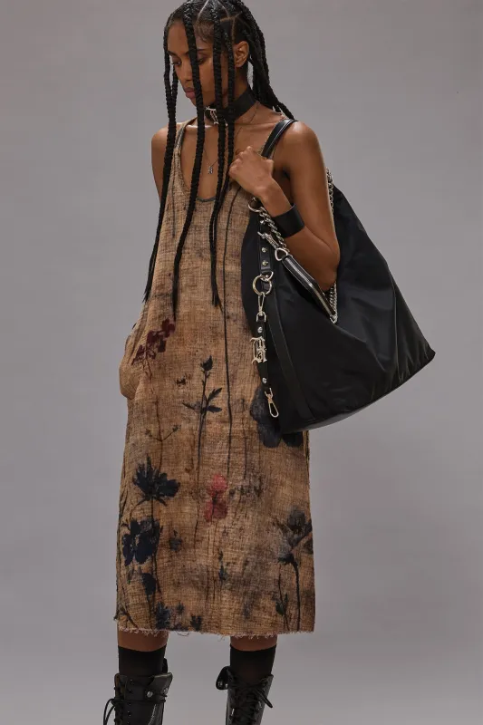 REVERSIBLE TANK DRESS - PLAID WITH KHAKI FLORAL sold by R13