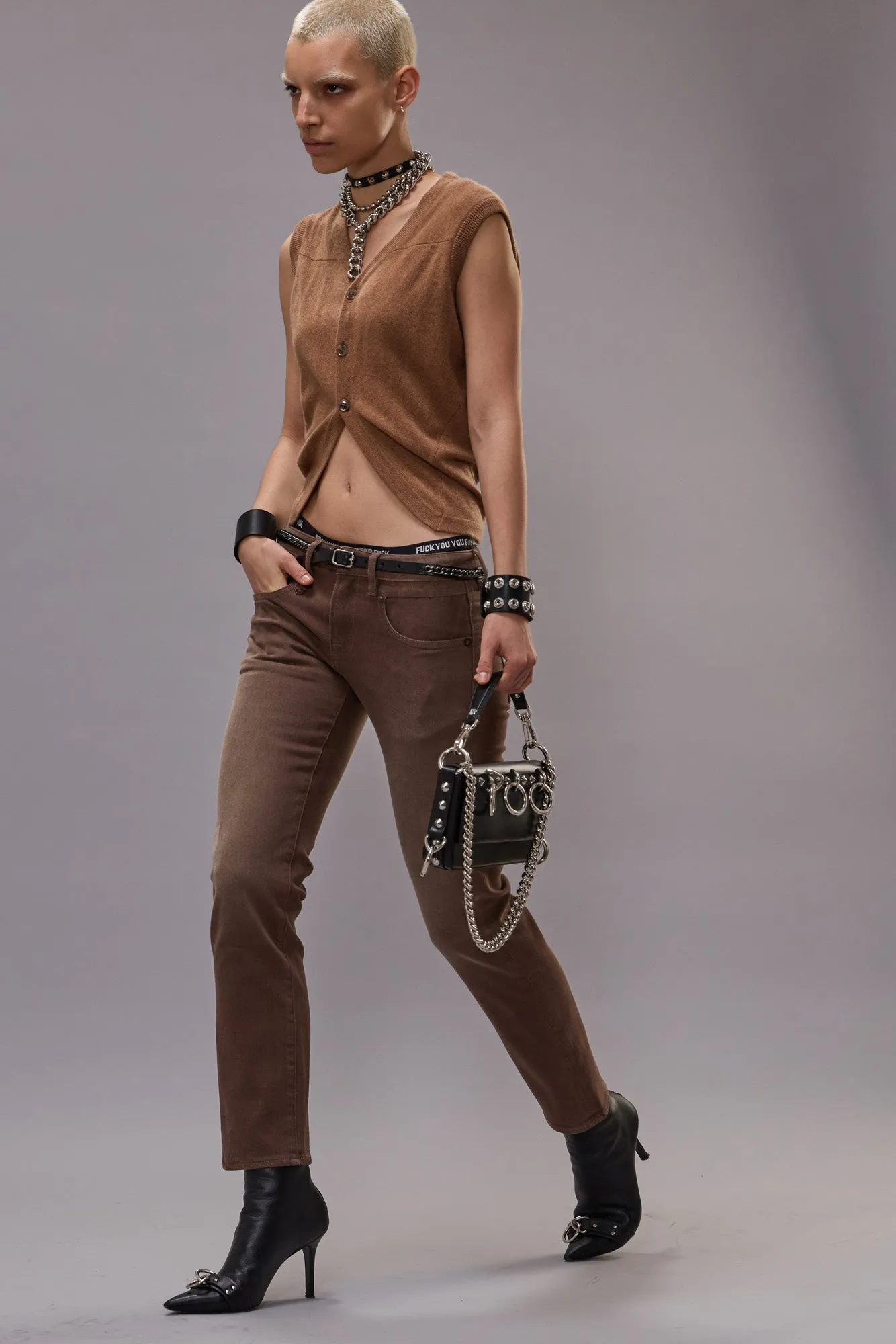 BOY STRAIGHT - CLEAN UMBER STRETCH sold by R13 product image thumbnail 2