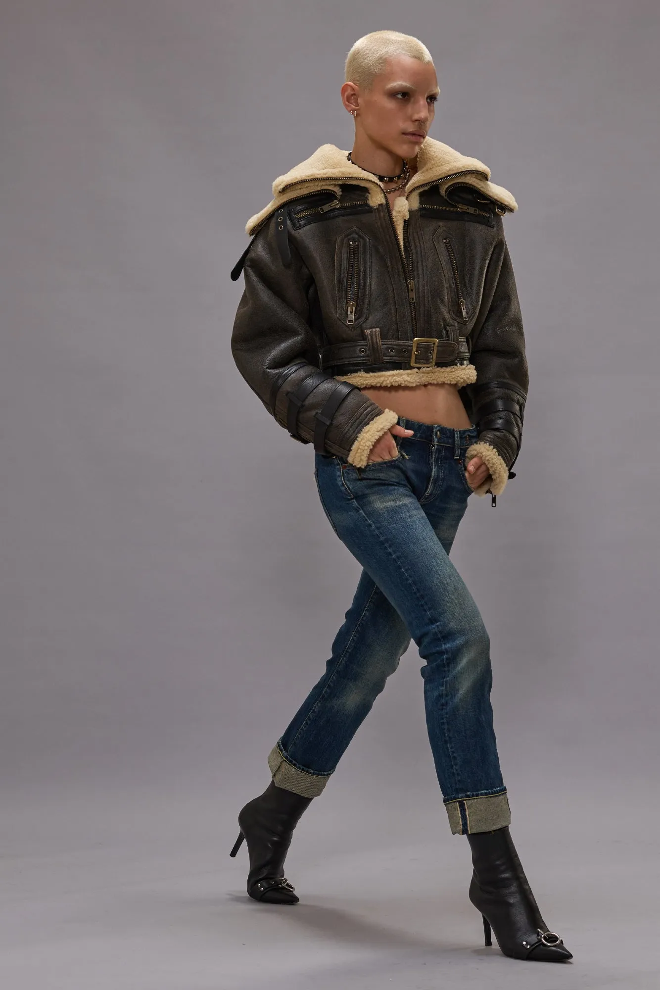 CUFFED BOY STRAIGHT - ADELAIDE SELVEDGE STRETCH sold by R13 product image thumbnail 2