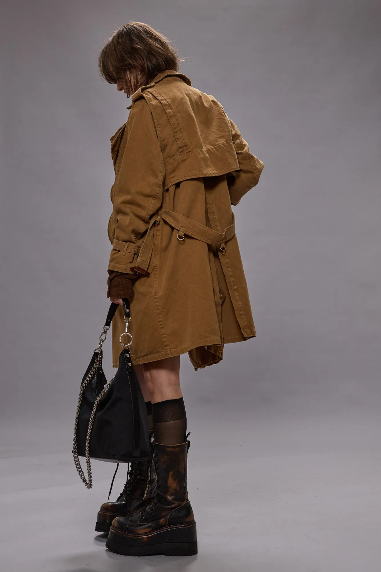OVERLAY TRENCH - LIGHT BROWN sold by R13 product image thumbnail 2