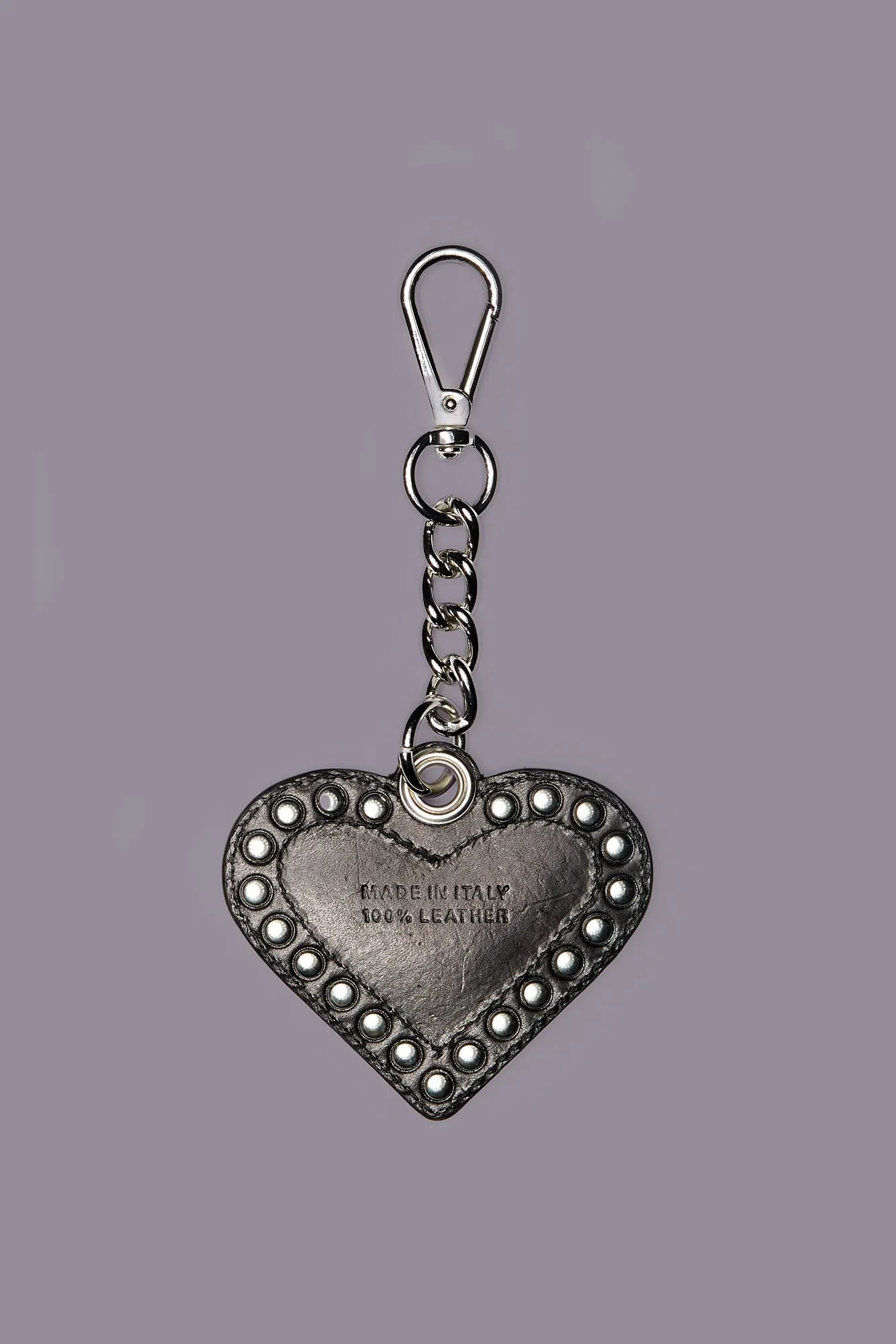 HEART KEYCHAIN - BLACK WITH SILVER sold by R13 product image thumbnail 2