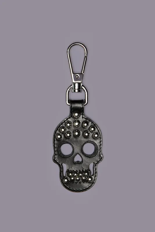 SKULL KEYCHAIN - BLACK WITH SILVER sold by R13