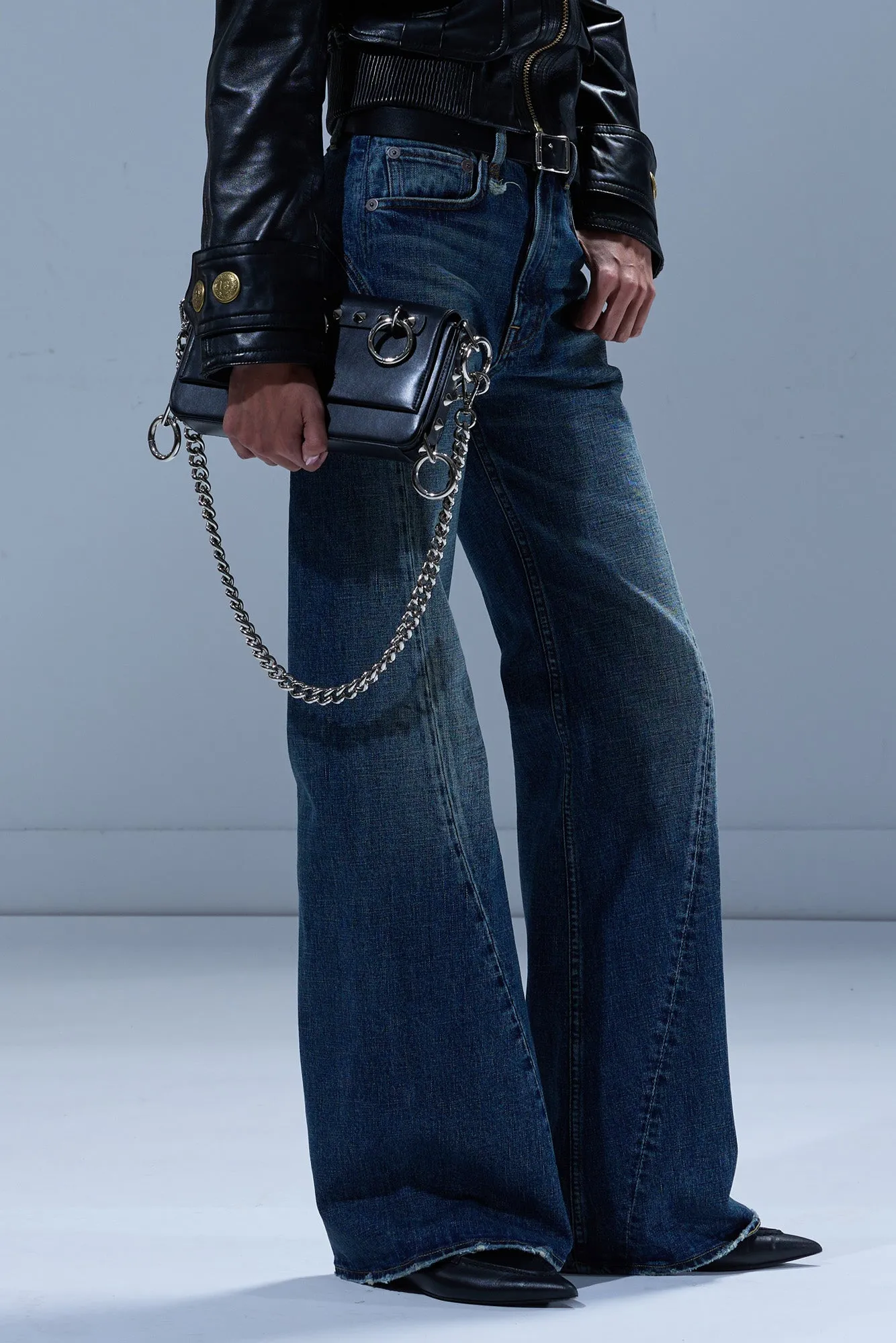 TWISTED SEAM FLARE JEAN - MELVIN BLUE STRETCH sold by R13 product image thumbnail 2