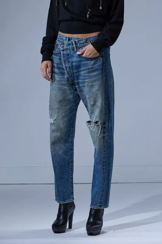 CROSSOVER JEAN - LEO BLUE sold by R13