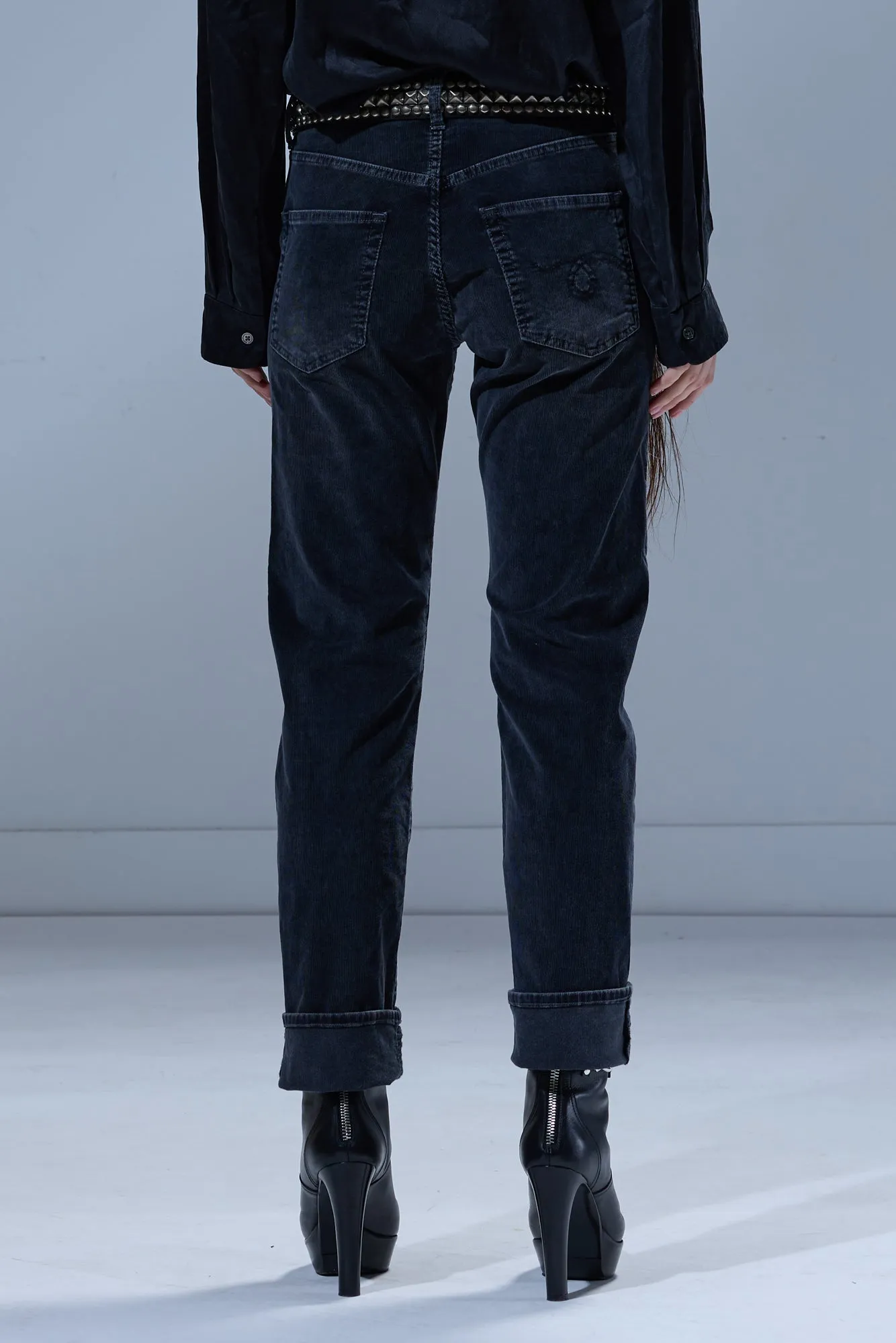 ROMEO JEAN - OBSIDIAN STRETCH CORD BLACK sold by R13 product image thumbnail 4