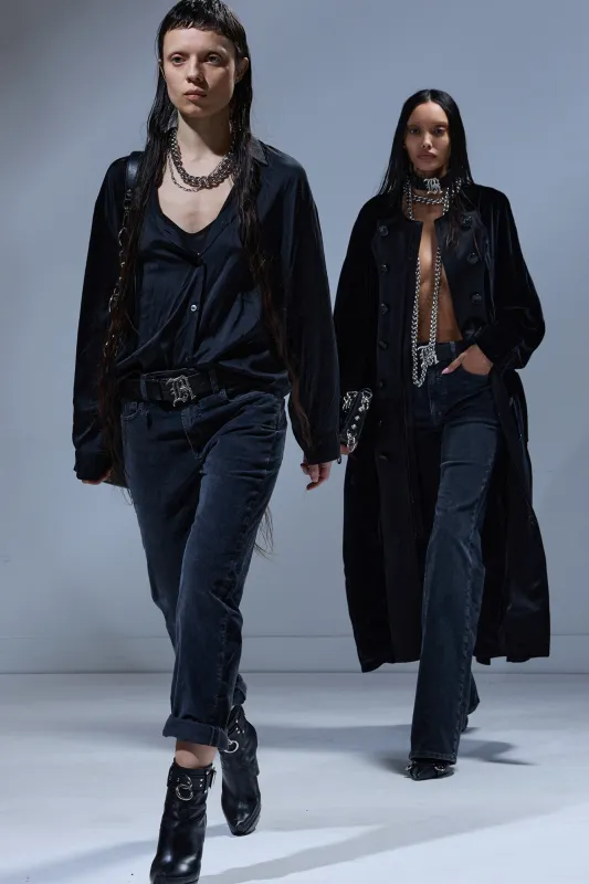 ROMEO JEAN - OBSIDIAN STRETCH CORD BLACK sold by R13