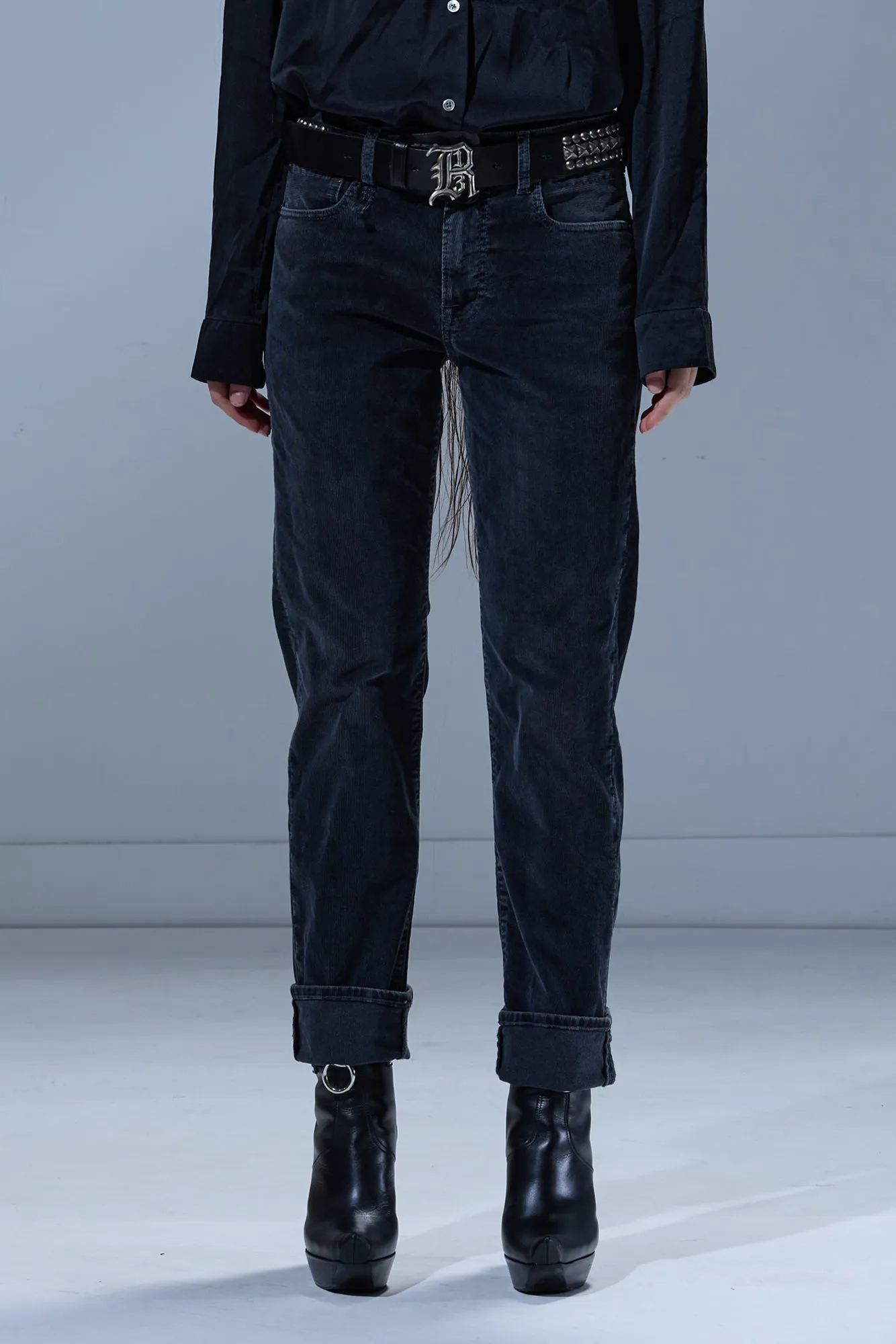 ROMEO JEAN - OBSIDIAN STRETCH CORD BLACK sold by R13 product image thumbnail 3