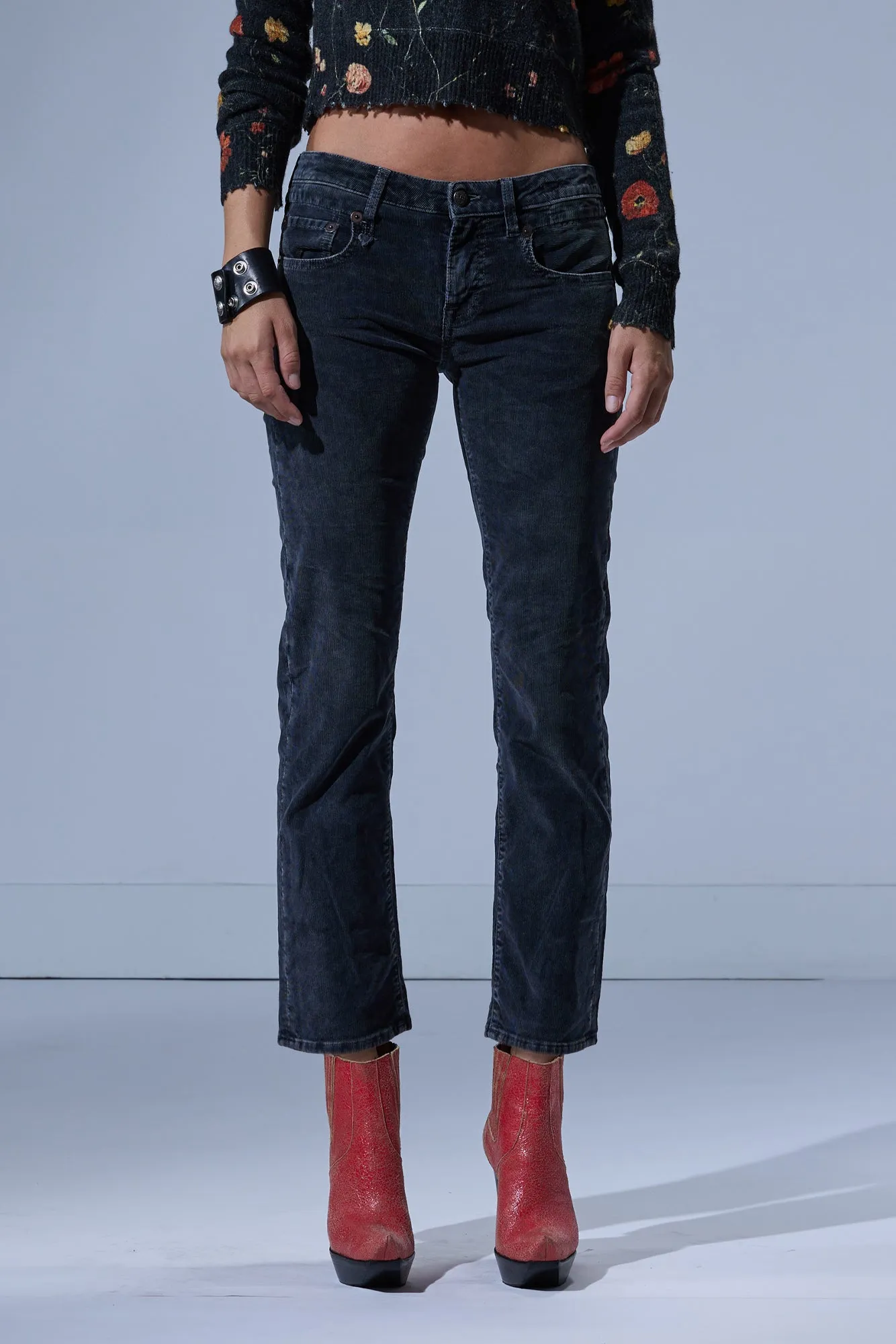 BOY STRAIGHT - OBSIDIAN STRETCH CORD BLACK sold by R13 product image thumbnail 2
