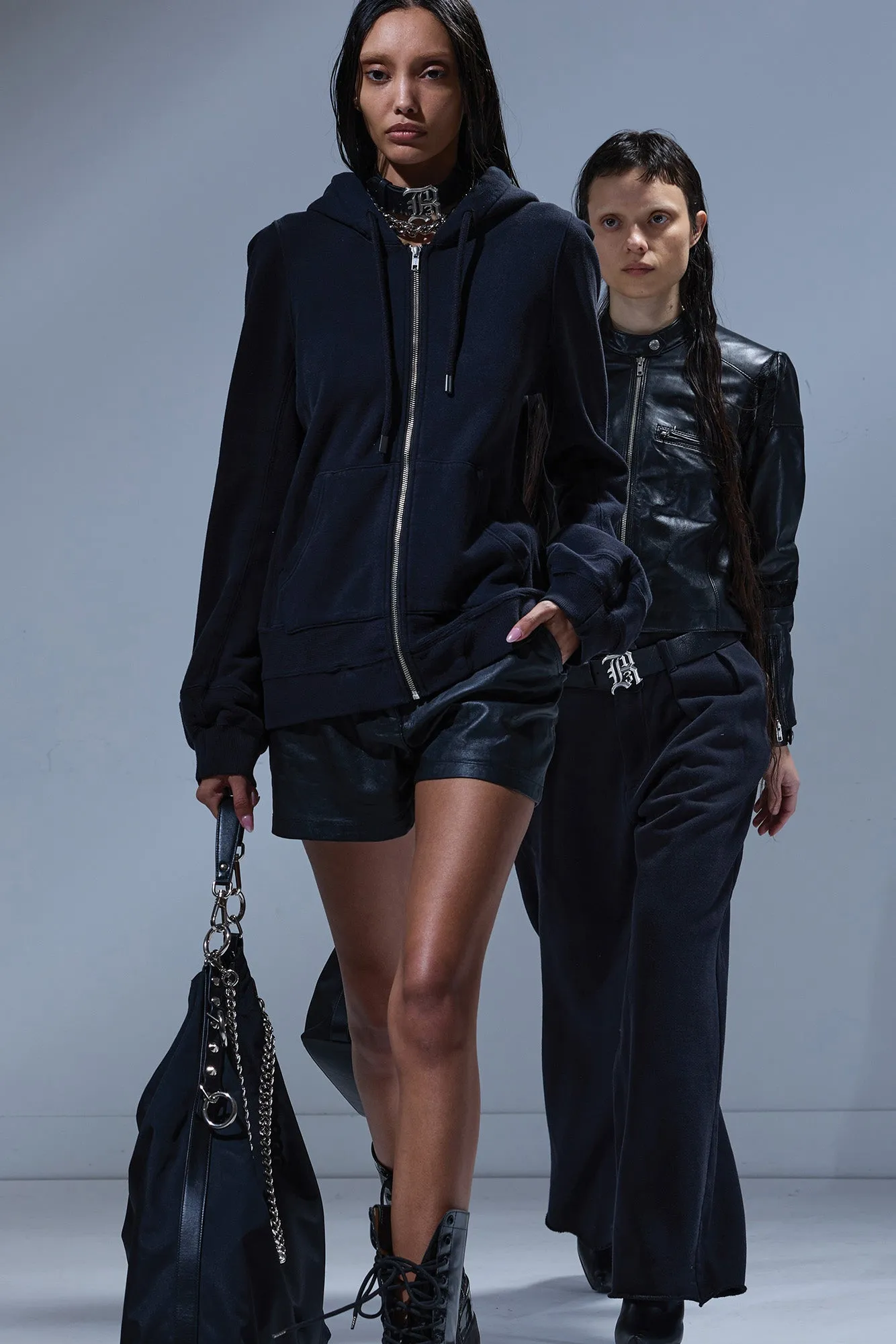 ELONGATED HOODIE - BLACK sold by R13