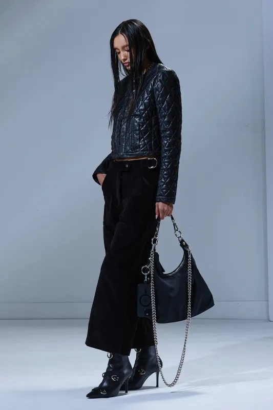 RELAXED CROPPED WORK PANT - BLACK sold by R13