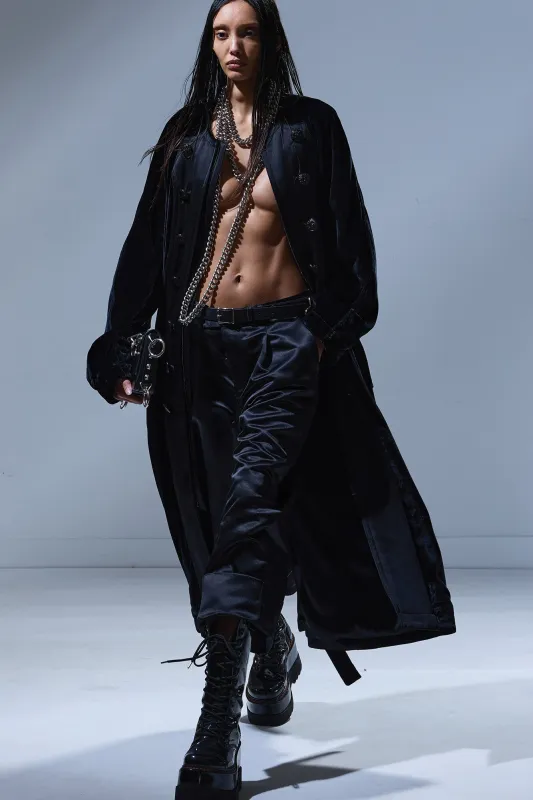 LONG OFFICER COAT - BLACK sold by R13