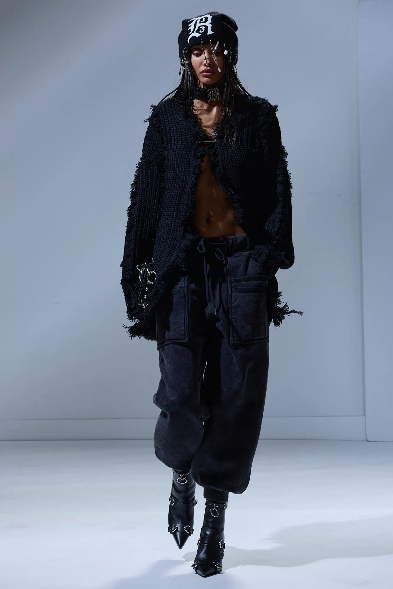 LAYERED POCKET SWEATPANT - WASHED BLACK sold by R13 product image thumbnail 2