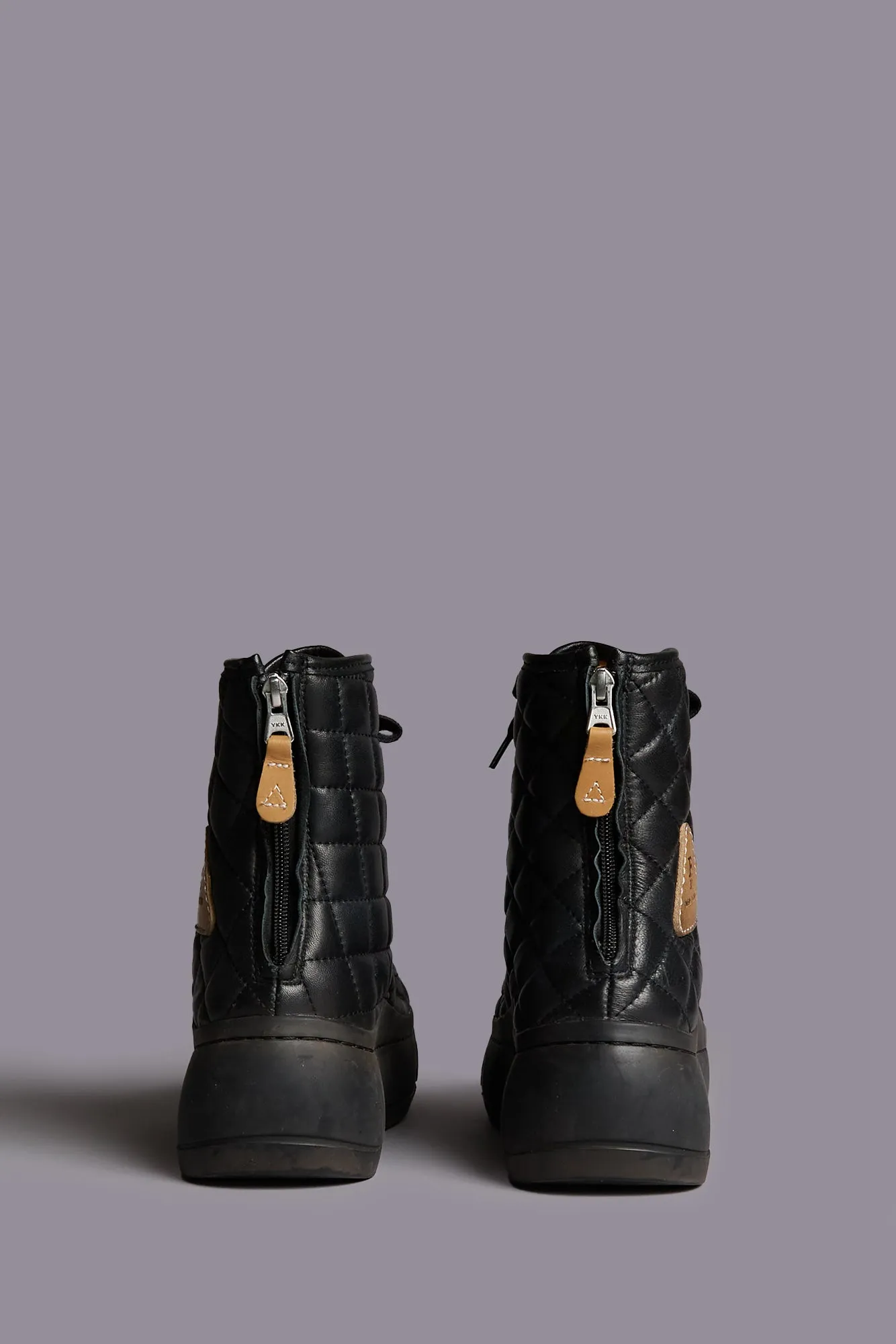 DISTRESSED TALL KURT - BLACK QUILTED LEATHER sold by R13 product image thumbnail 3