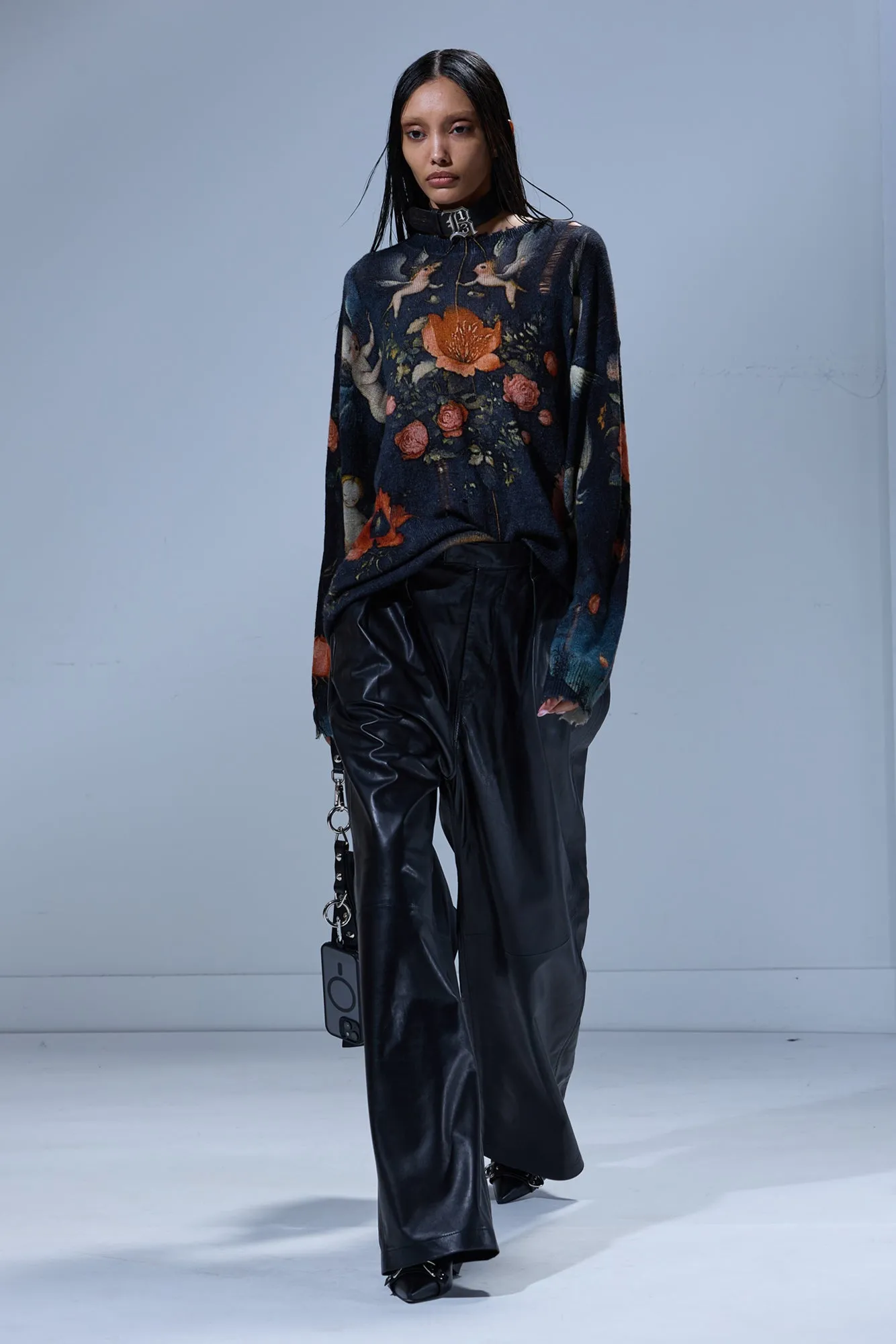 PRINTED BOYFRIEND SWEATER - MULTICOLOR BLACK sold by R13 product image thumbnail 2