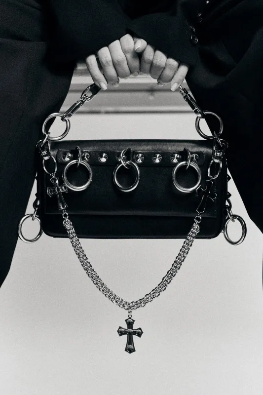 R13 x VEERT CROSS-LINK CHAIN - SILVER GREY STEEL sold by R13