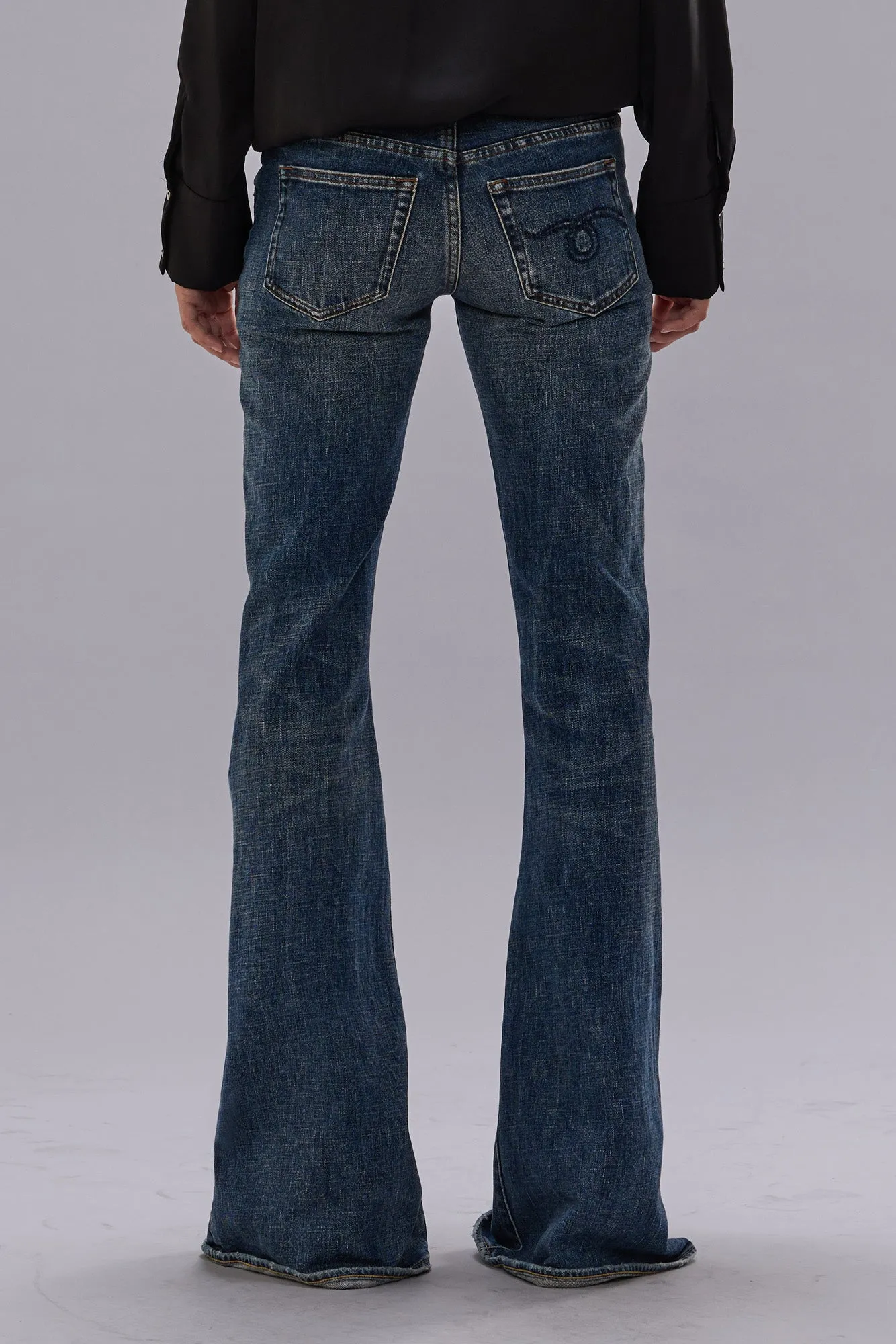 OVERFLOW BOY FLARE - MIRE BLUE STRETCH sold by R13 product image thumbnail 3