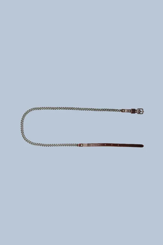 SKINNY CHAIN BELT - BROWN sold by R13