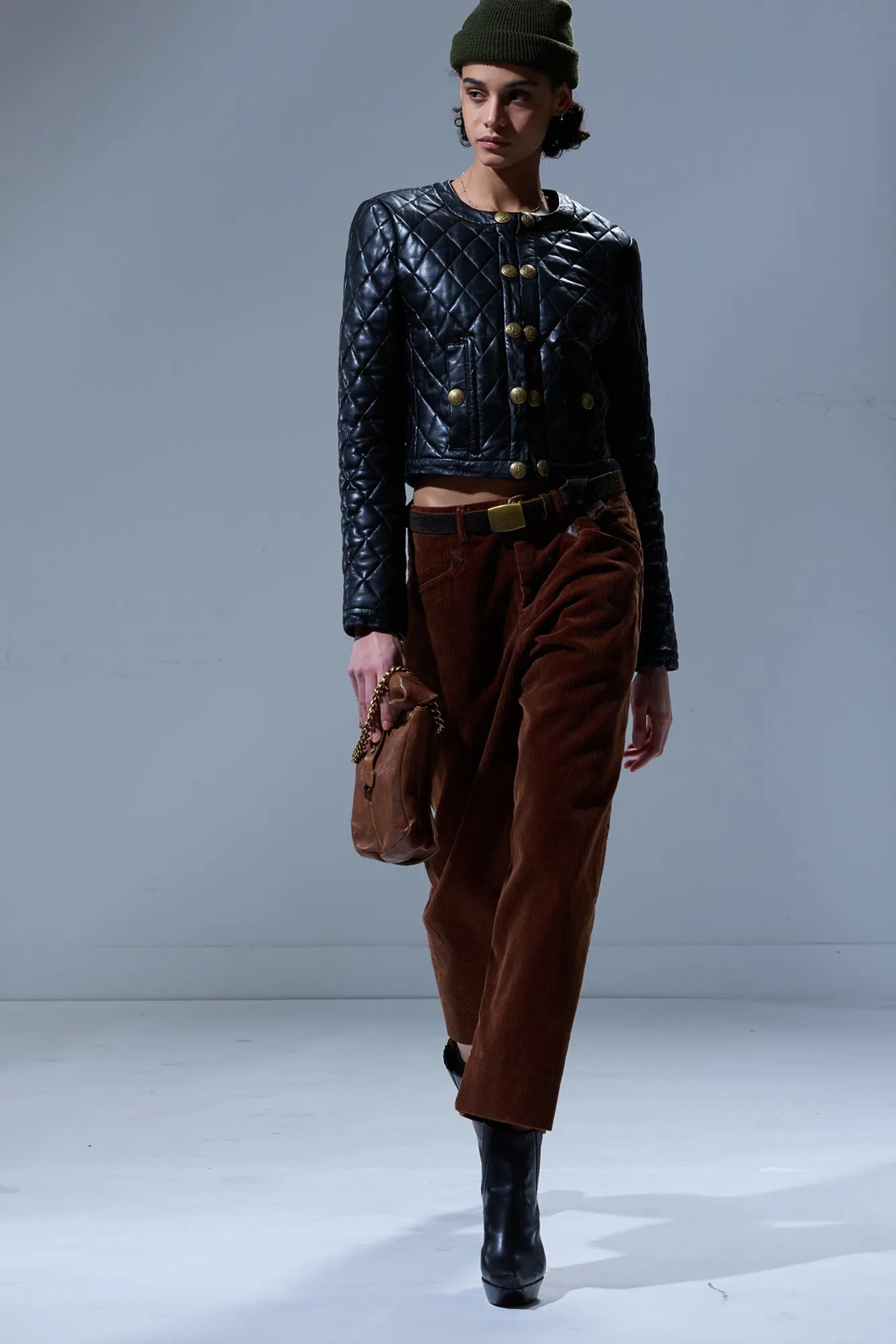 CROPPED WORK PANTS - BRONZE BROWN CORD sold by R13 product image thumbnail 2