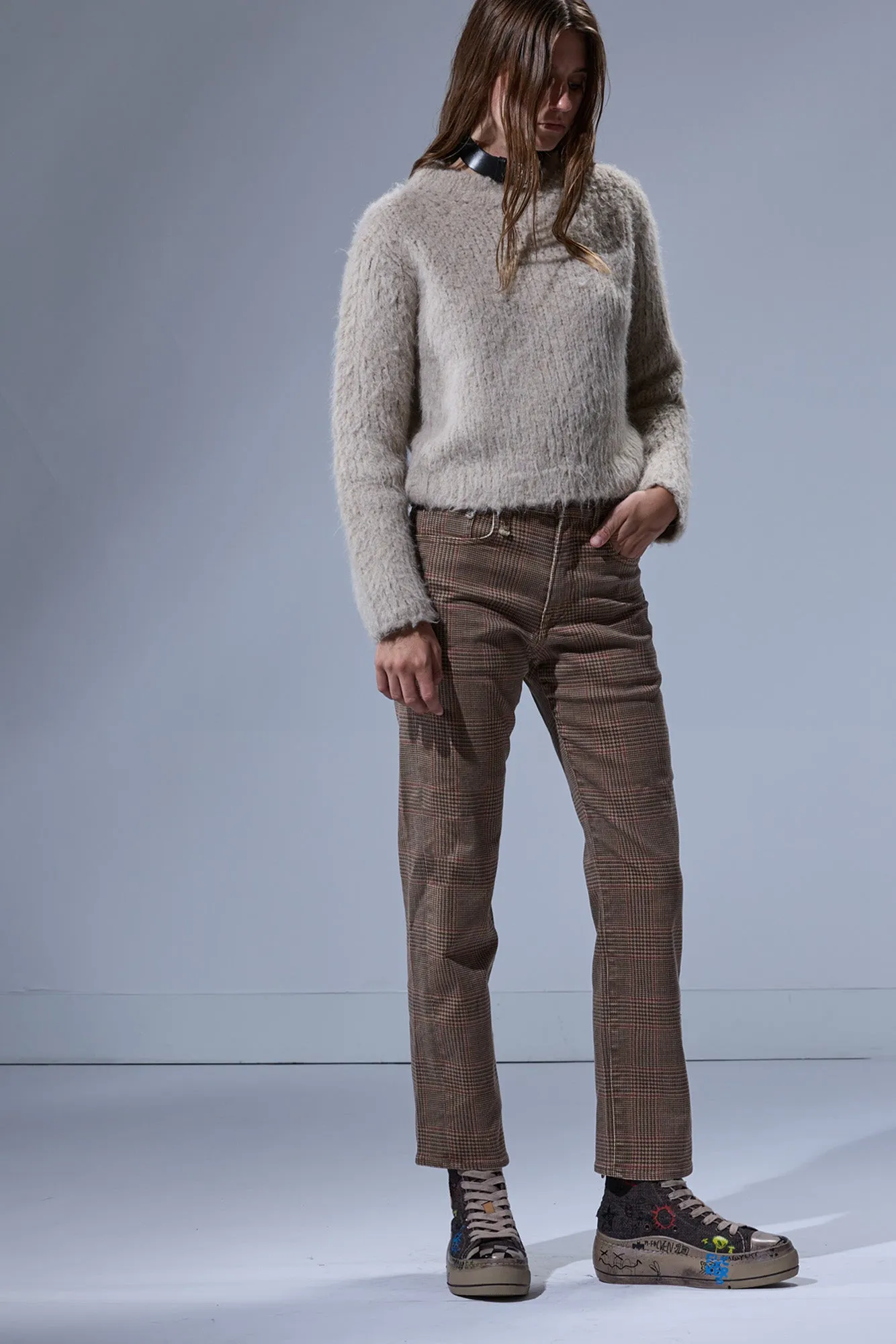 ROMEO JEAN - BROWN GLENPLAID sold by R13