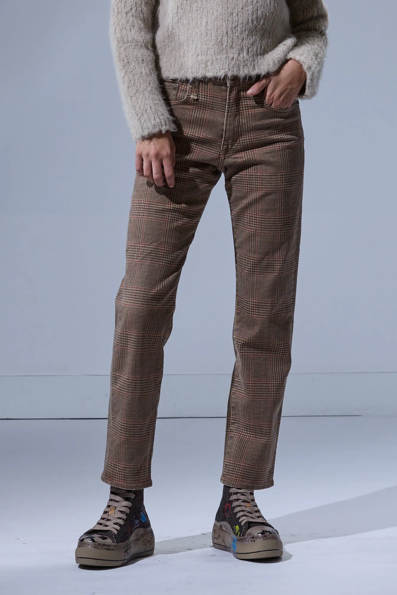 ROMEO JEAN - BROWN GLENPLAID sold by R13 product image thumbnail 2