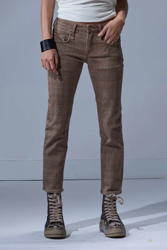 BOY STRAIGHT - BROWN GLENPLAID sold by R13