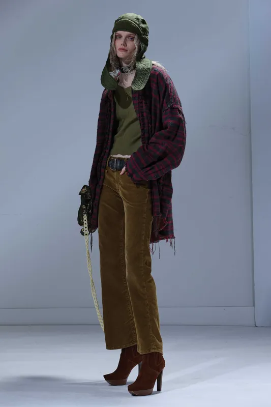 JOAN KICK FLARE JEAN - GOLDEN BROWN STRETCH CORD sold by R13