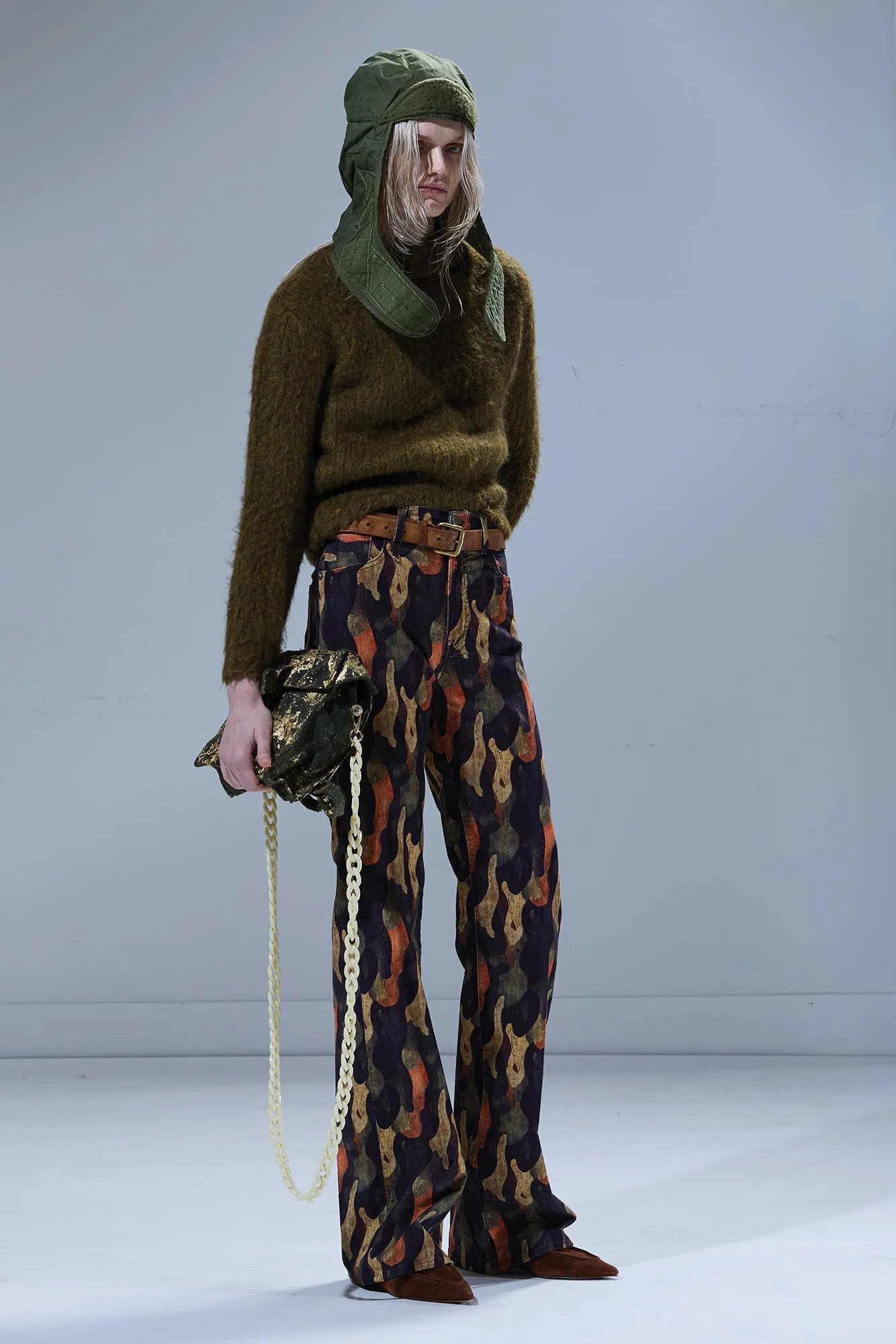 JANE JEAN - WILD CAMO VELVETEEN BROWN sold by R13