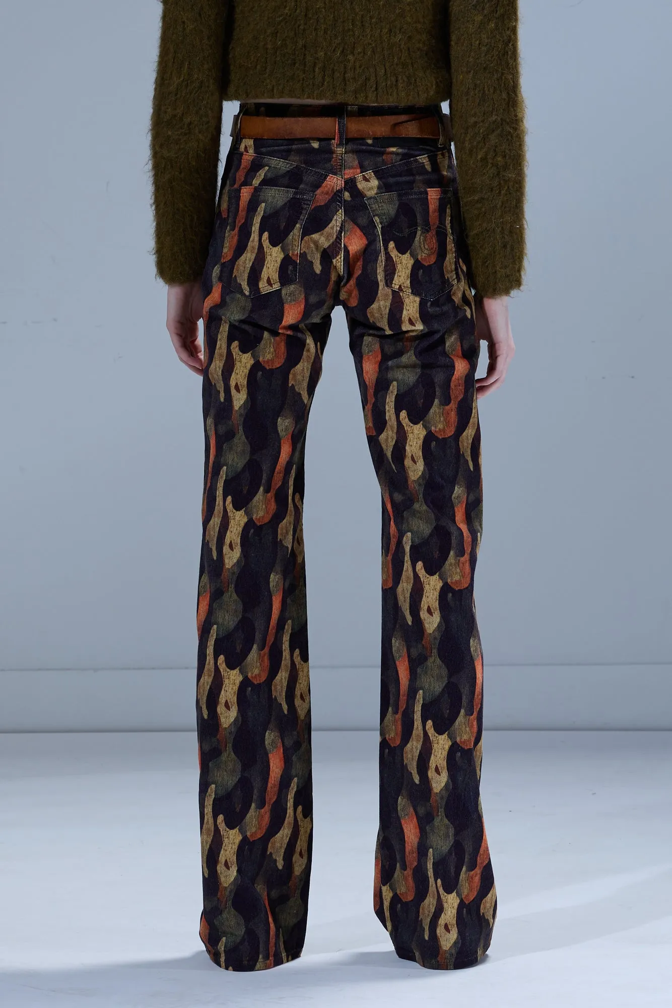 JANE JEAN - WILD CAMO VELVETEEN BROWN sold by R13 product image thumbnail 4