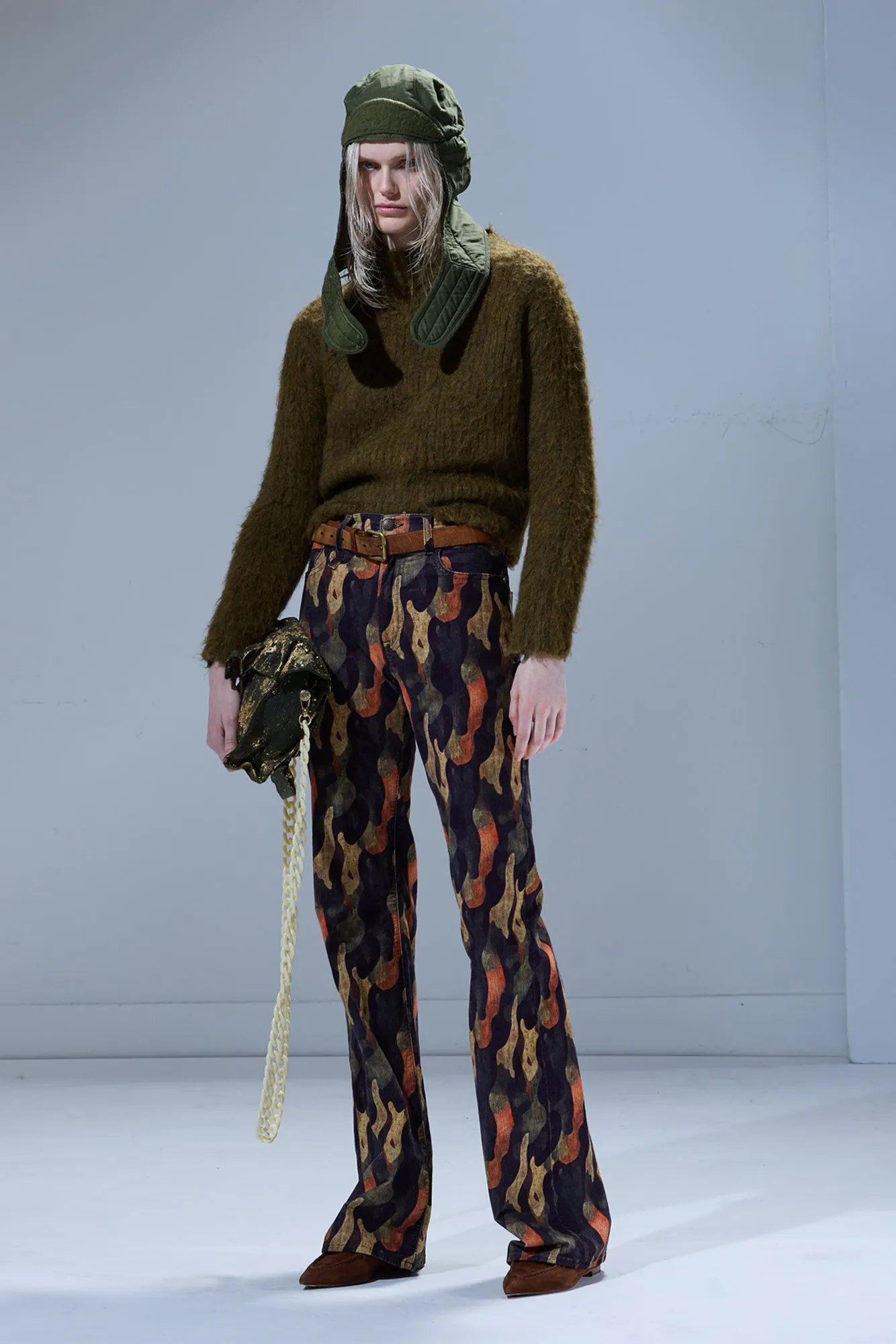 JANE JEAN - WILD CAMO VELVETEEN BROWN sold by R13 product image thumbnail 2