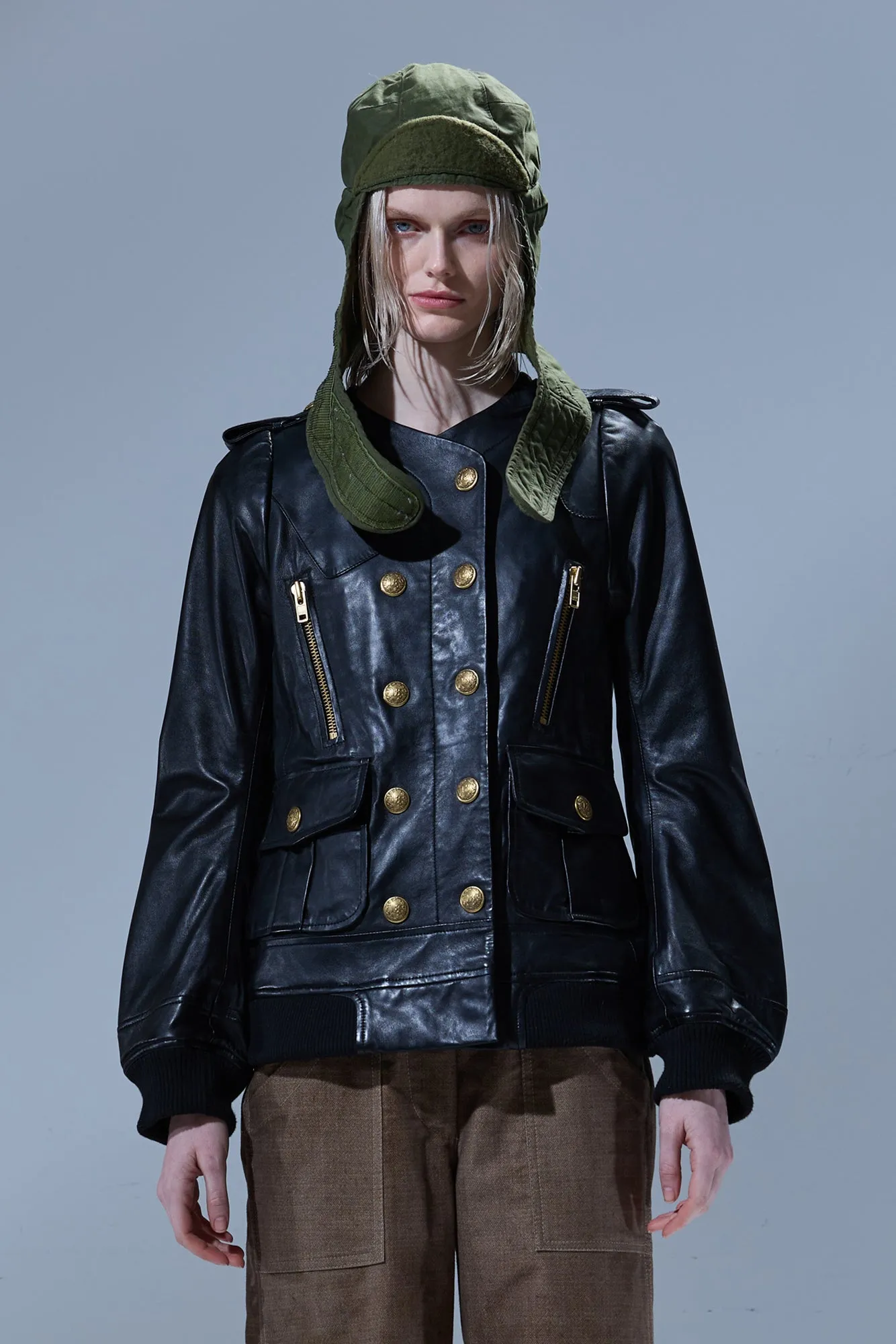 ELONGATED DOUBLE-BREASTED JACKET - BLACK sold by R13 product image thumbnail 3