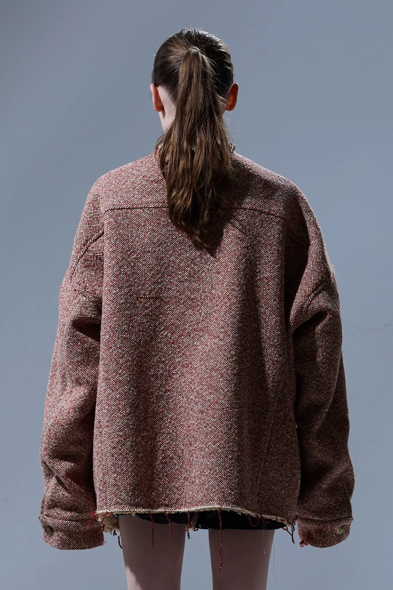 LACEY TRUCKER JACKET - RED / CREAM sold by R13 product image thumbnail 4