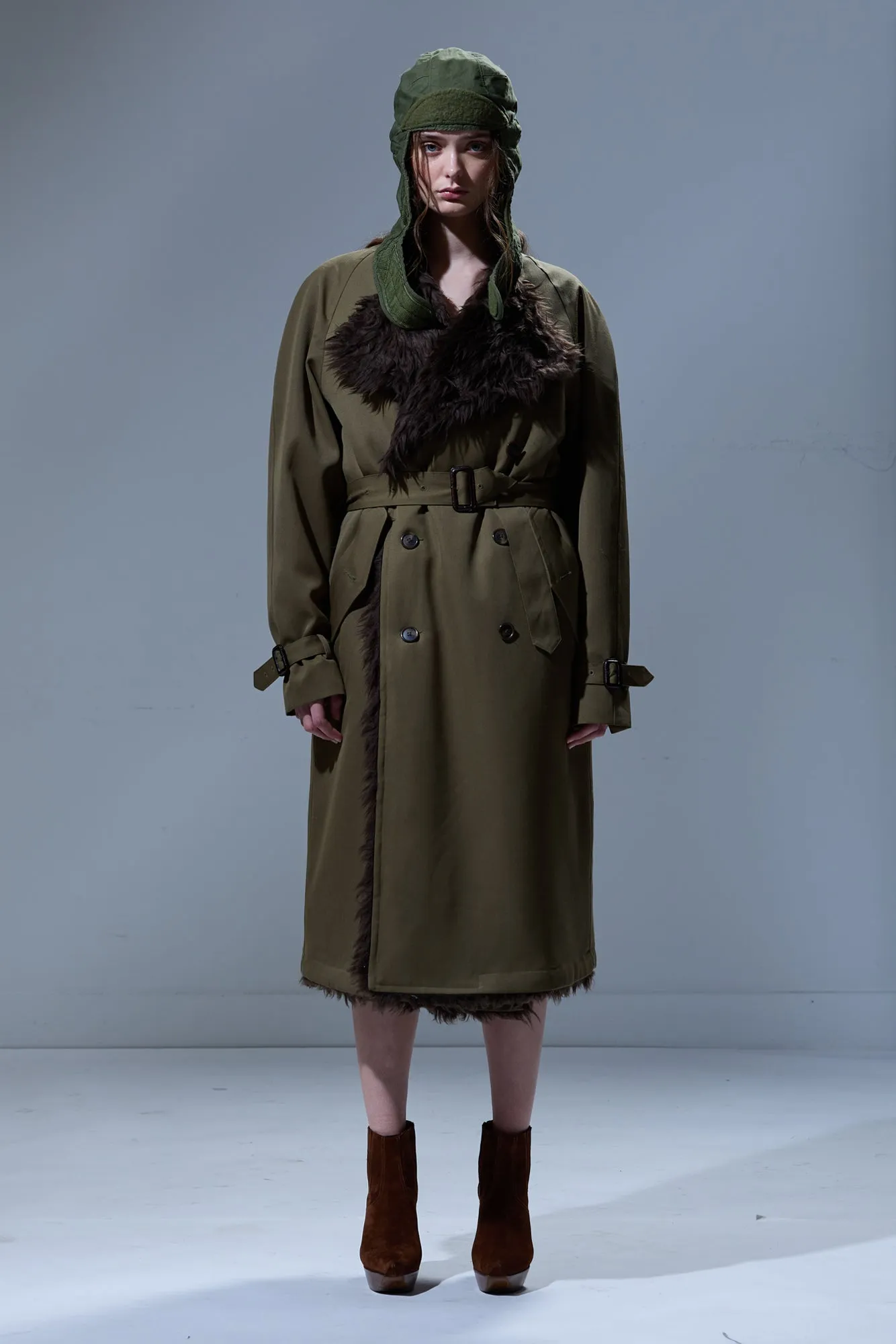 REVERSIBLE TRENCH LINER - BROWN sold by R13 product image thumbnail 4