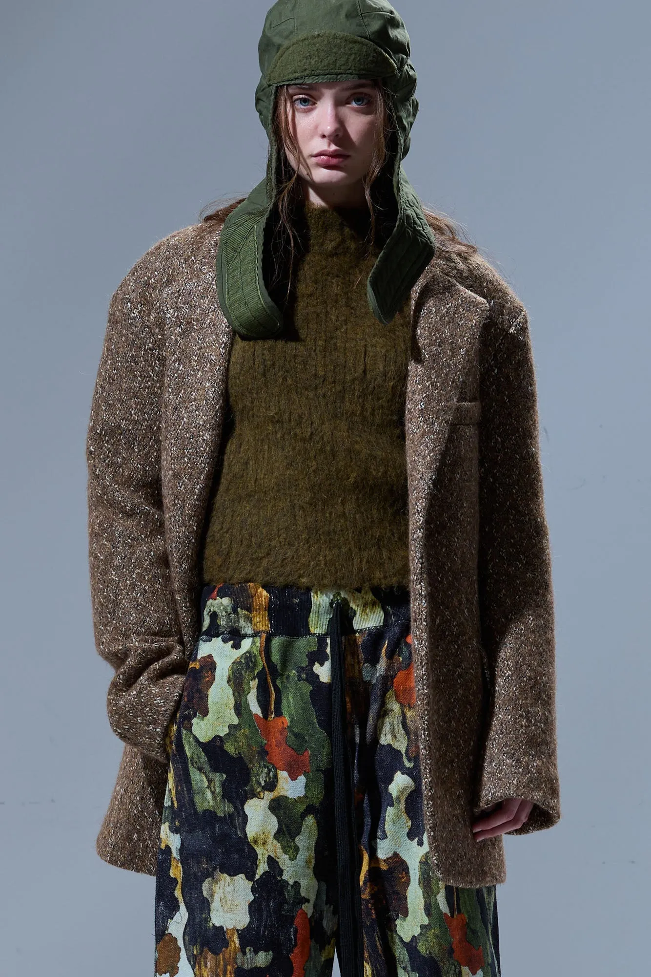 OVERSIZED RAGGED BLAZER - DARK CAMEL BROWN sold by R13