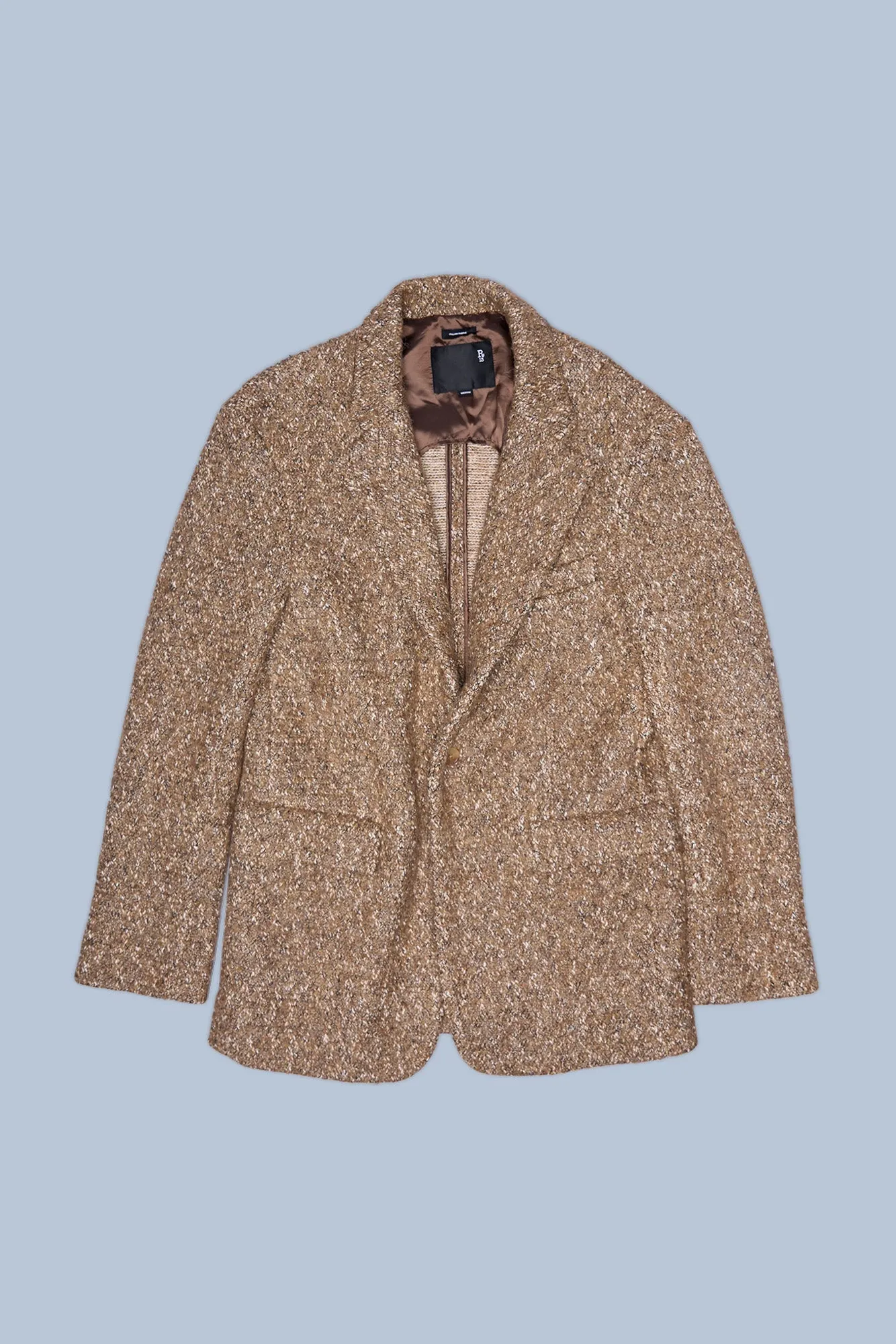 OVERSIZED RAGGED BLAZER - DARK CAMEL BROWN sold by R13 product image thumbnail 3