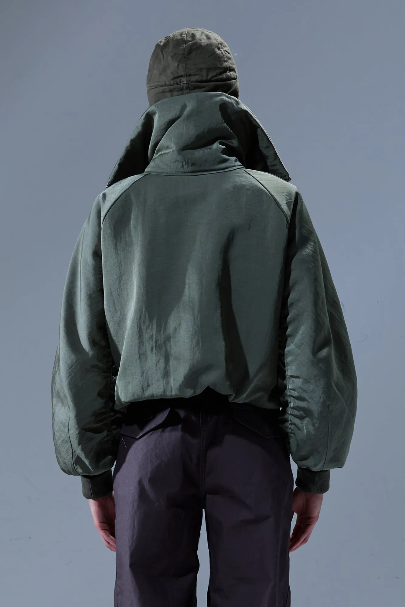OVERSIZED PADDED FLIGHT JACKET - OLIVE GREEN sold by R13 product image thumbnail 3