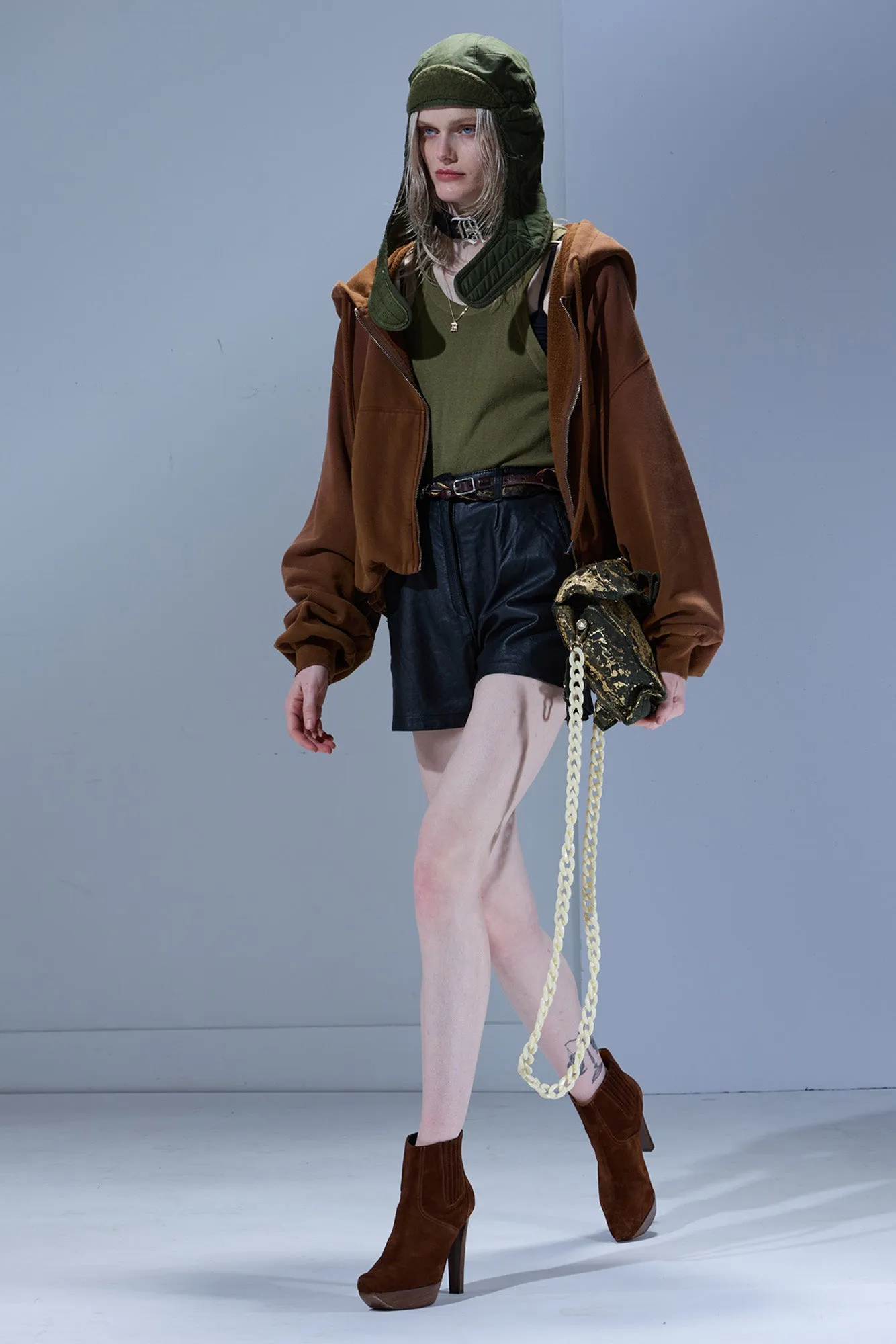 Balloon Zip-Up Hoodie - Light Brown sold by R13 product image thumbnail 3