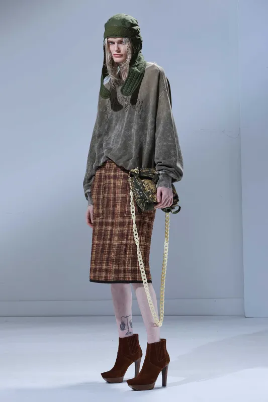 NEW YORK BALLOON CREWNECK - ACID OLIVE GREEN sold by R13