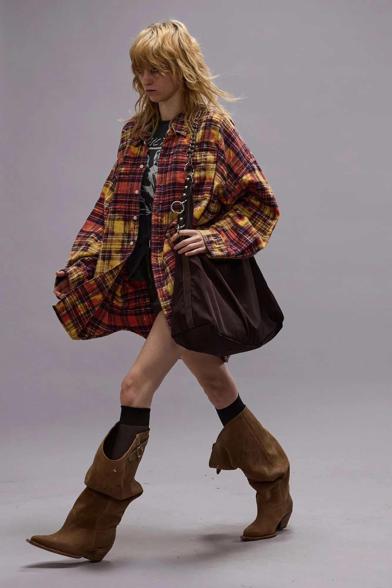 DROP NECK WORKSHIRT - BLEACHED PINK OVERDYE sold by R13 product image thumbnail 2