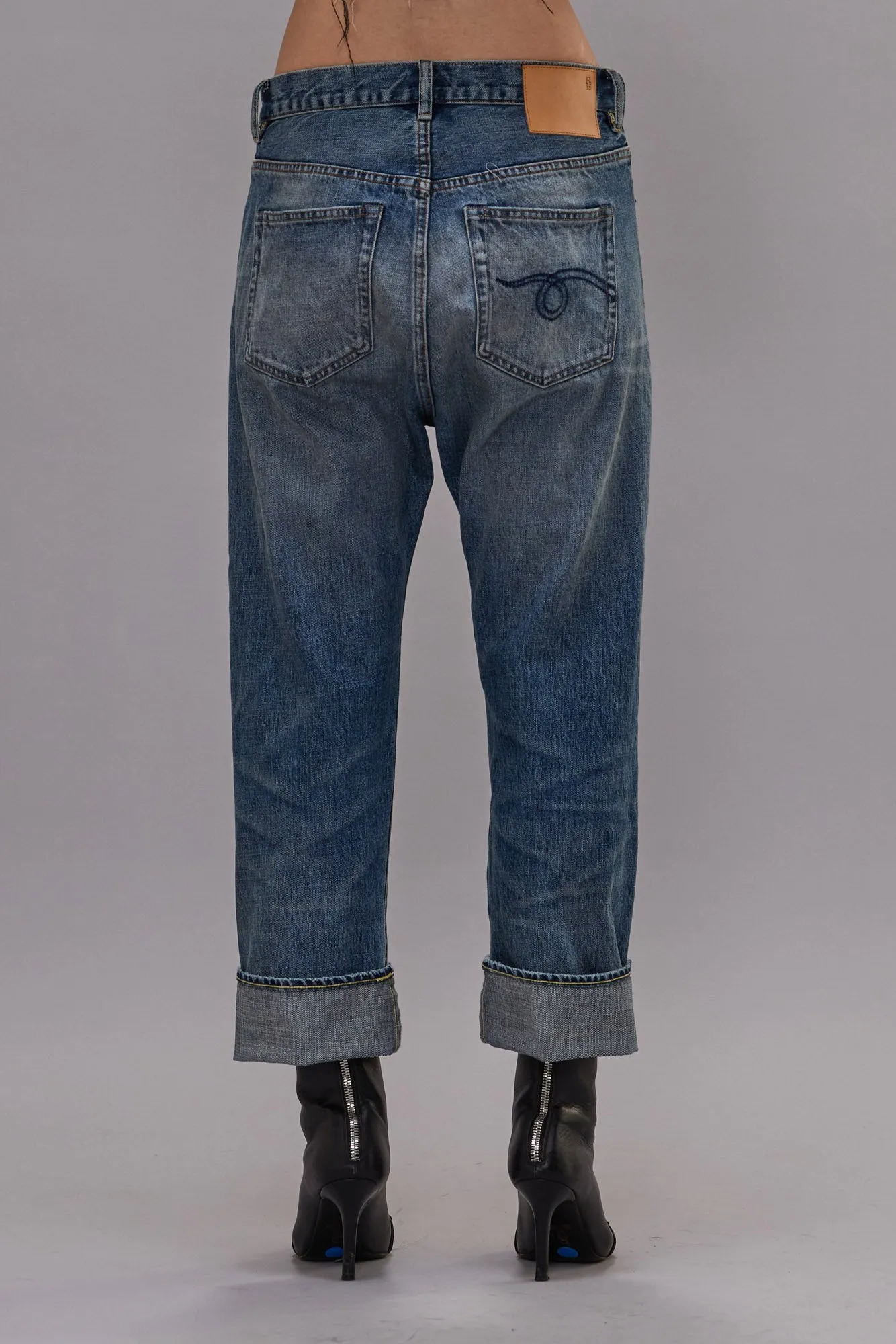 CUFFED TAILORED DROP - ESTIN SELVEDGE BLUE sold by R13 product image thumbnail 3