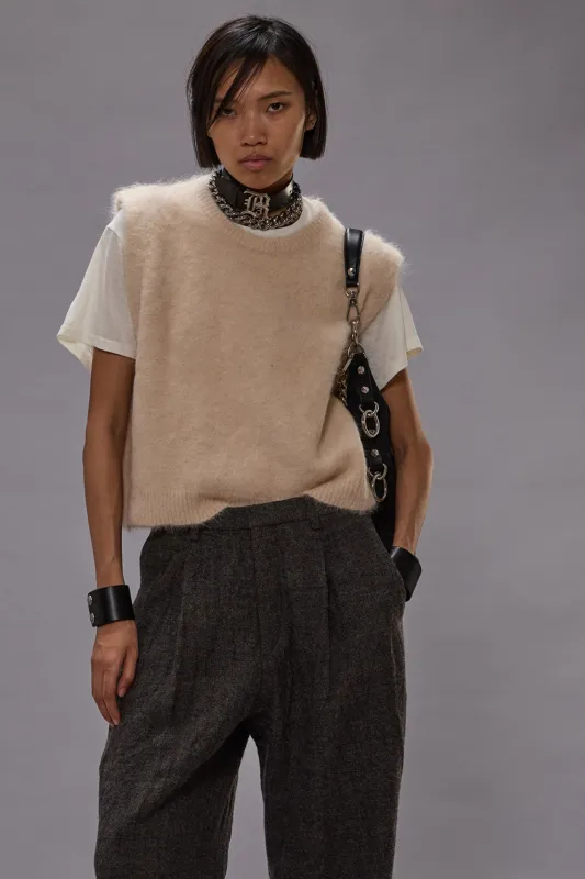 DEEP ARMHOLE VEST - OATMEAL sold by R13