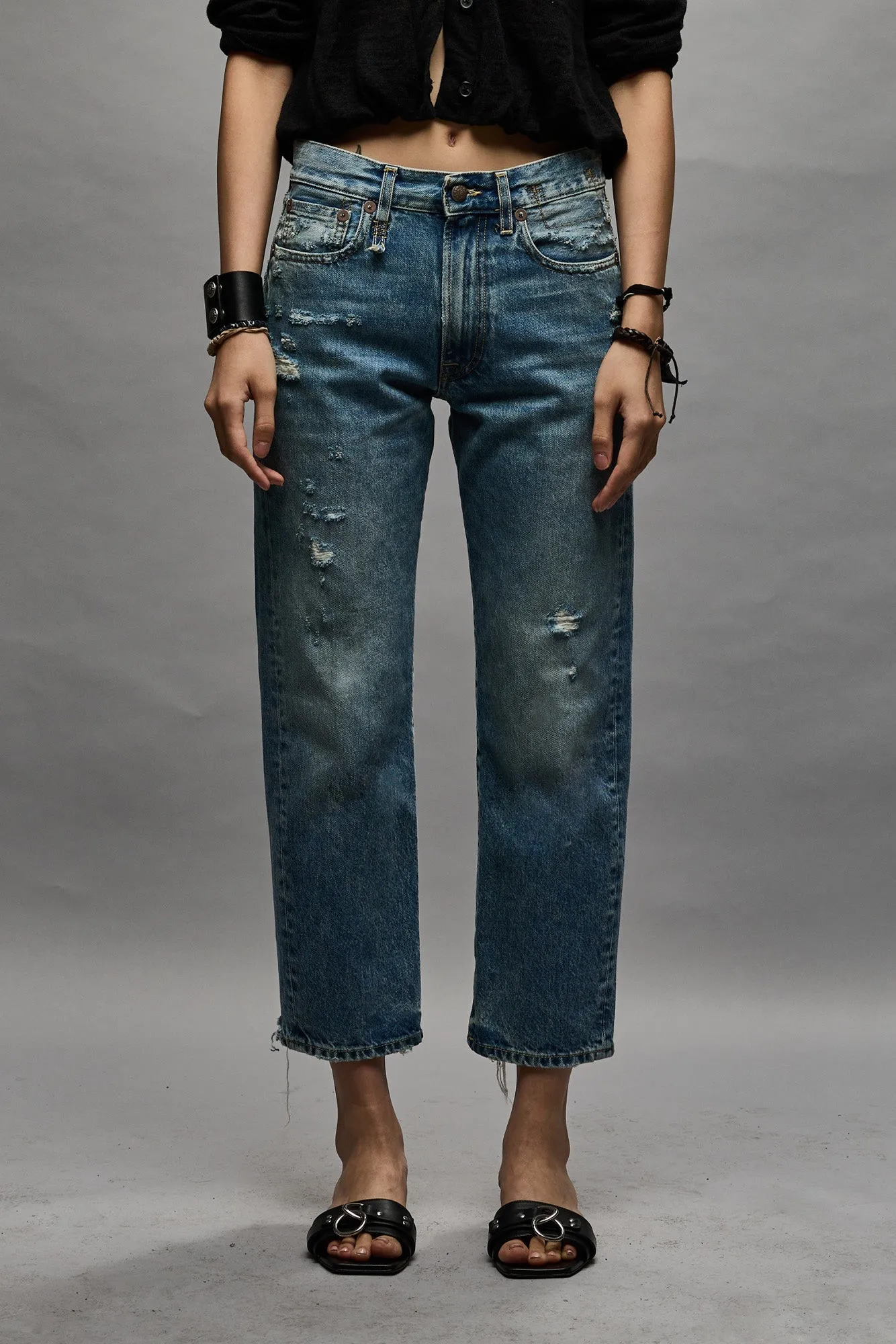 BOYFRIEND JEAN - BAIN WITH RIPS sold by R13 product image thumbnail 3