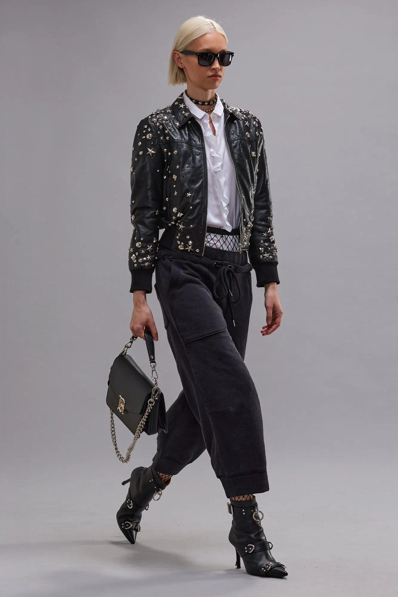 DECONSTRUCTED CROPPED SWEATPANT - BLACK sold by R13 product image thumbnail 2