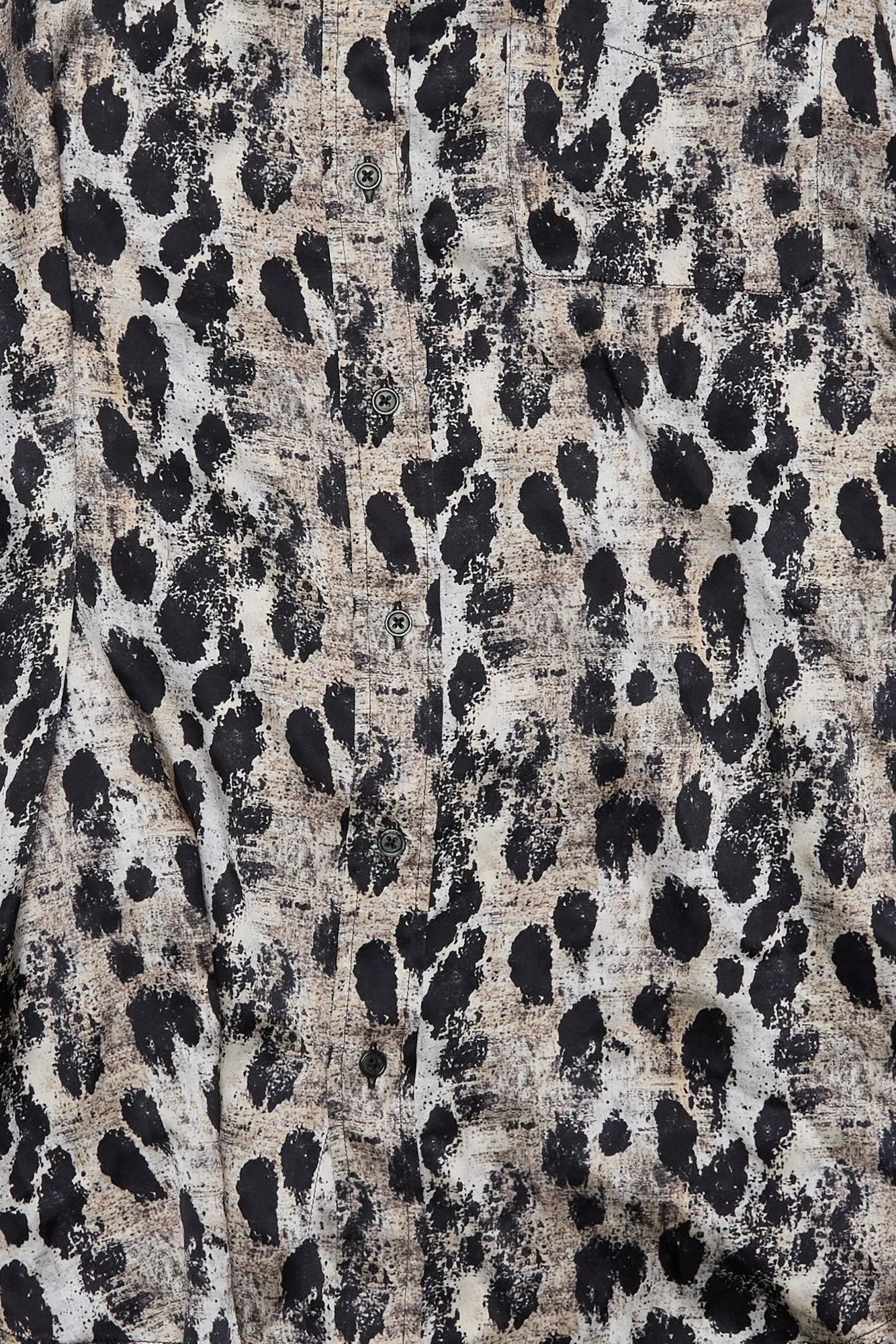 DROP NECK SHIRT - BLACK SILVER LEOPARD sold by R13 product image thumbnail 5